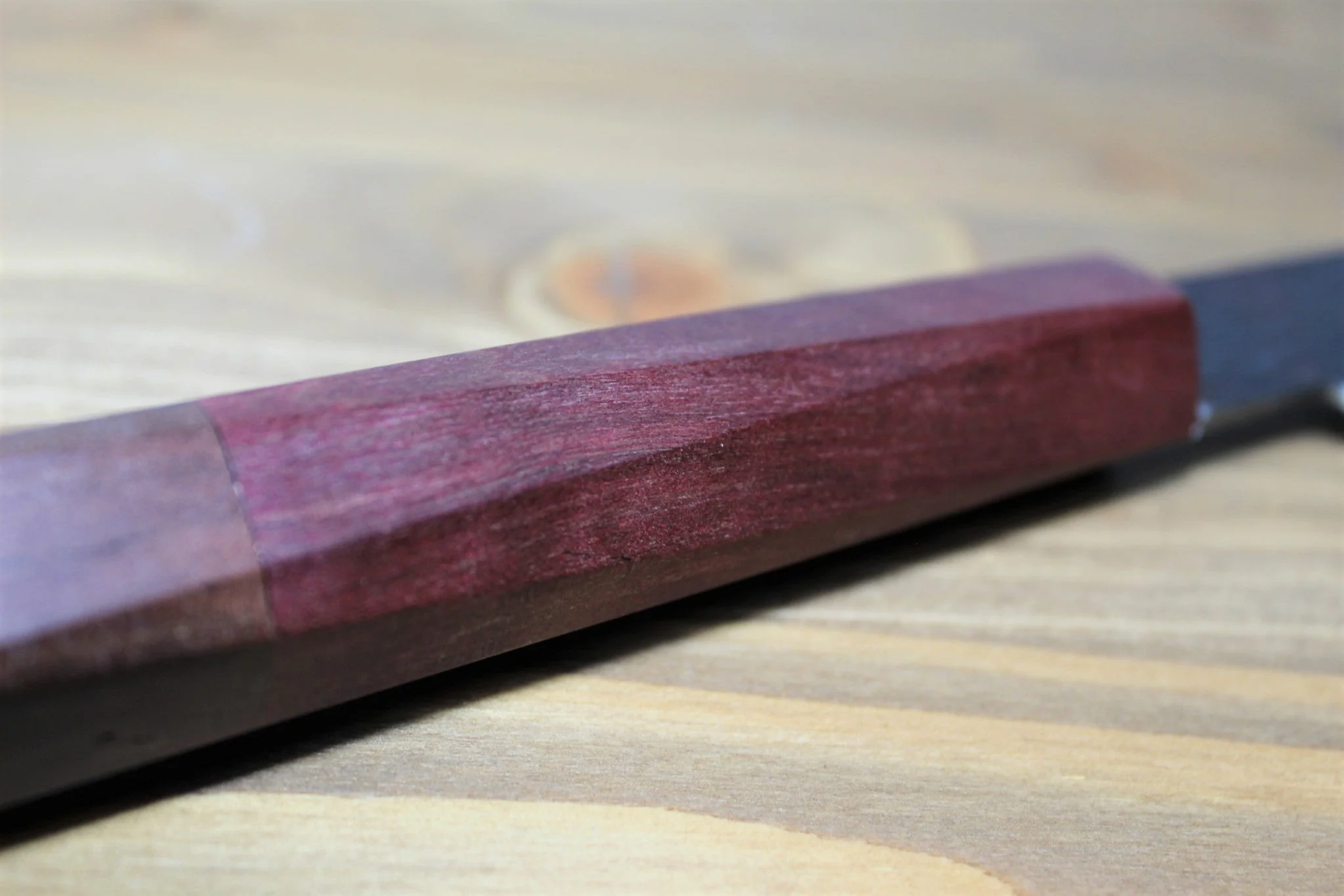 Isamitsu Shirogami #1 / White Steel #1 Kiritsuke 195 mm / 7.6" Brown Two Tone Maple and Burberry Handle - Image 8
