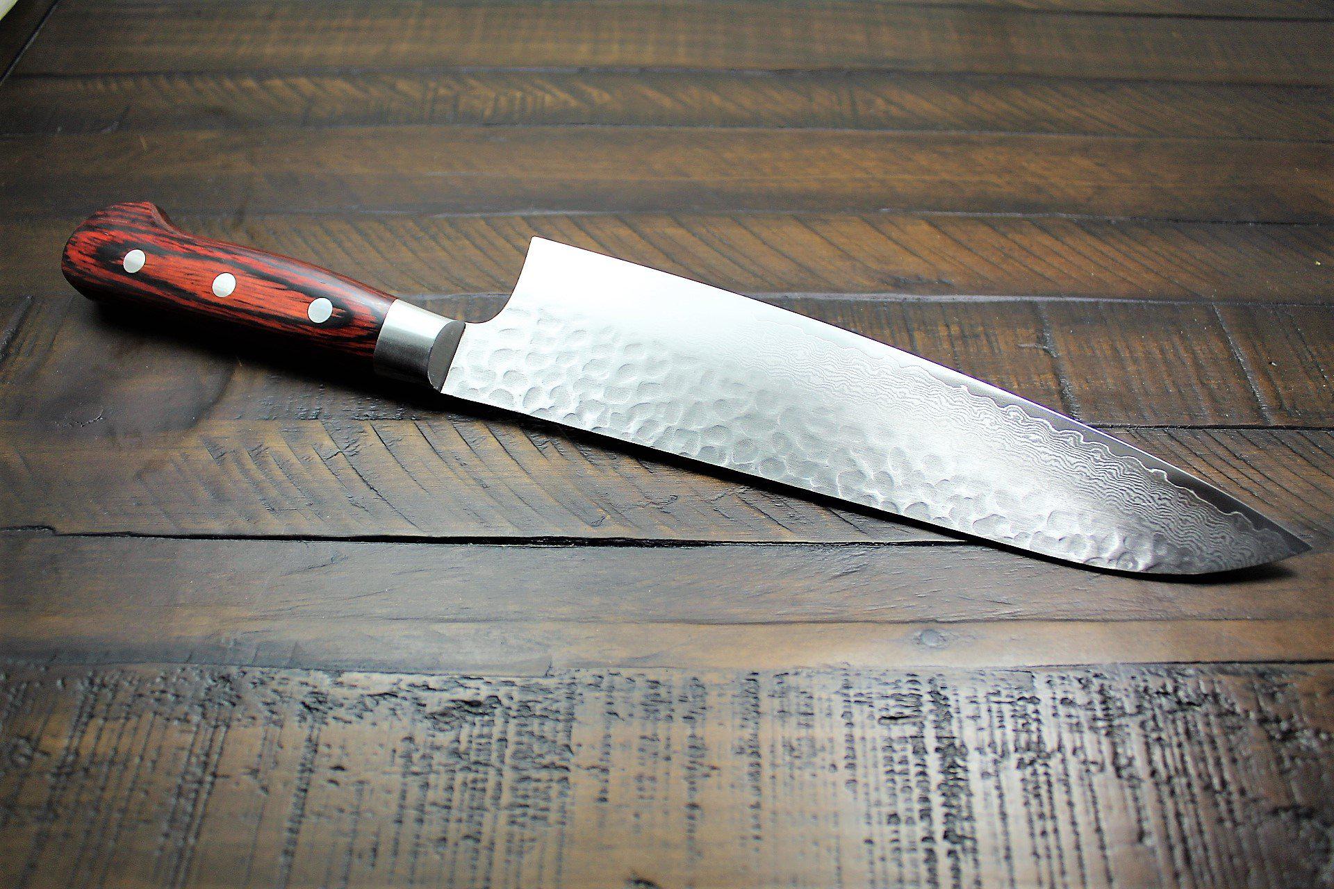 Sakai Takayuki 33-Layer Hammered Damascus 180mm Gyuto VG10 Stainless Steel - Image 5