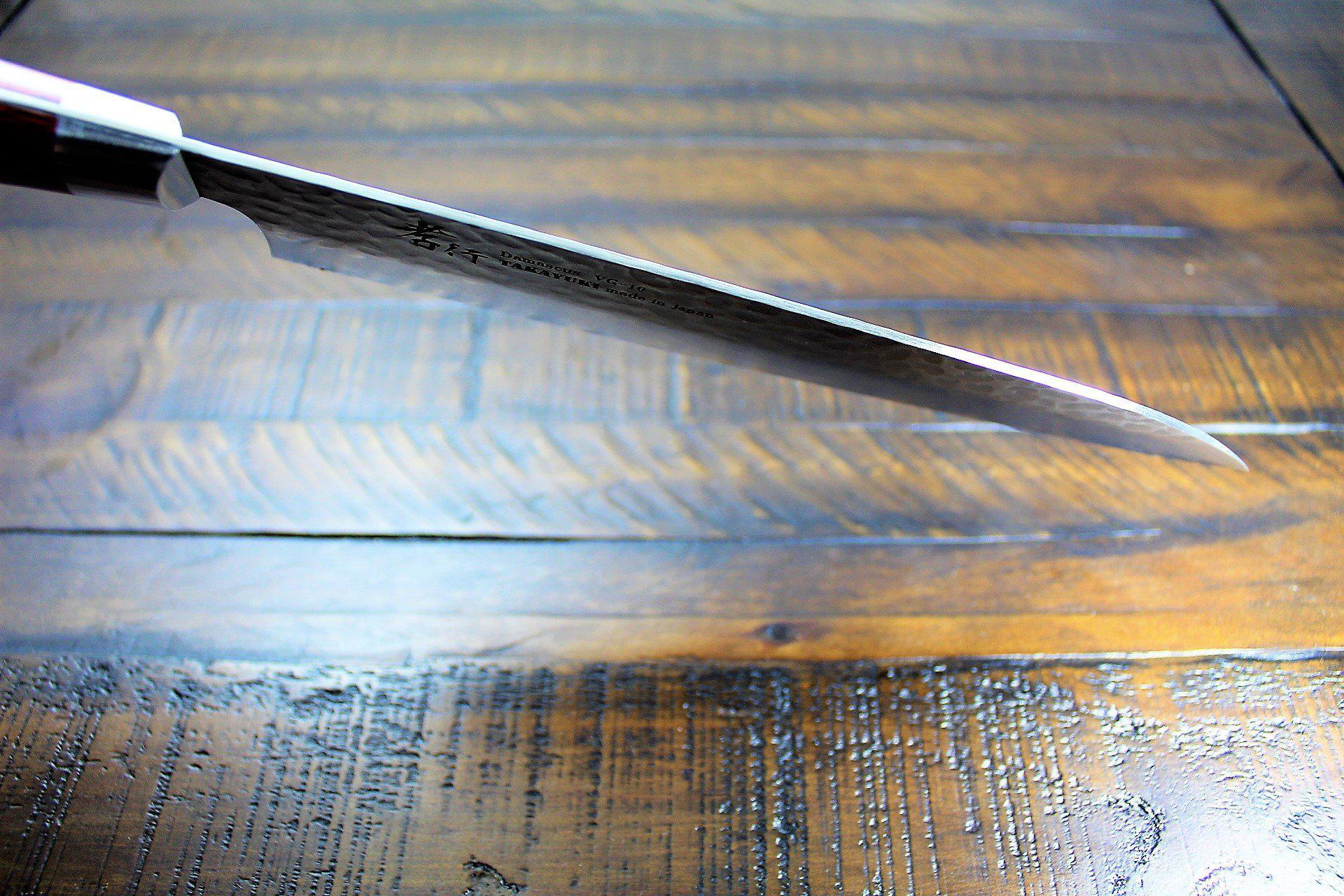Sakai Takayuki 33-Layer Hammered Damascus 180mm Gyuto VG10 Stainless Steel - Image 7