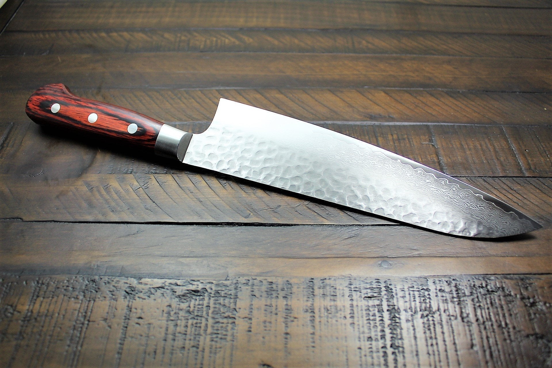Sakai Takayuki 33-Layer Hammered Damascus 210mm / 240mm Gyuto - VG10 Stainless Steel - Image 5
