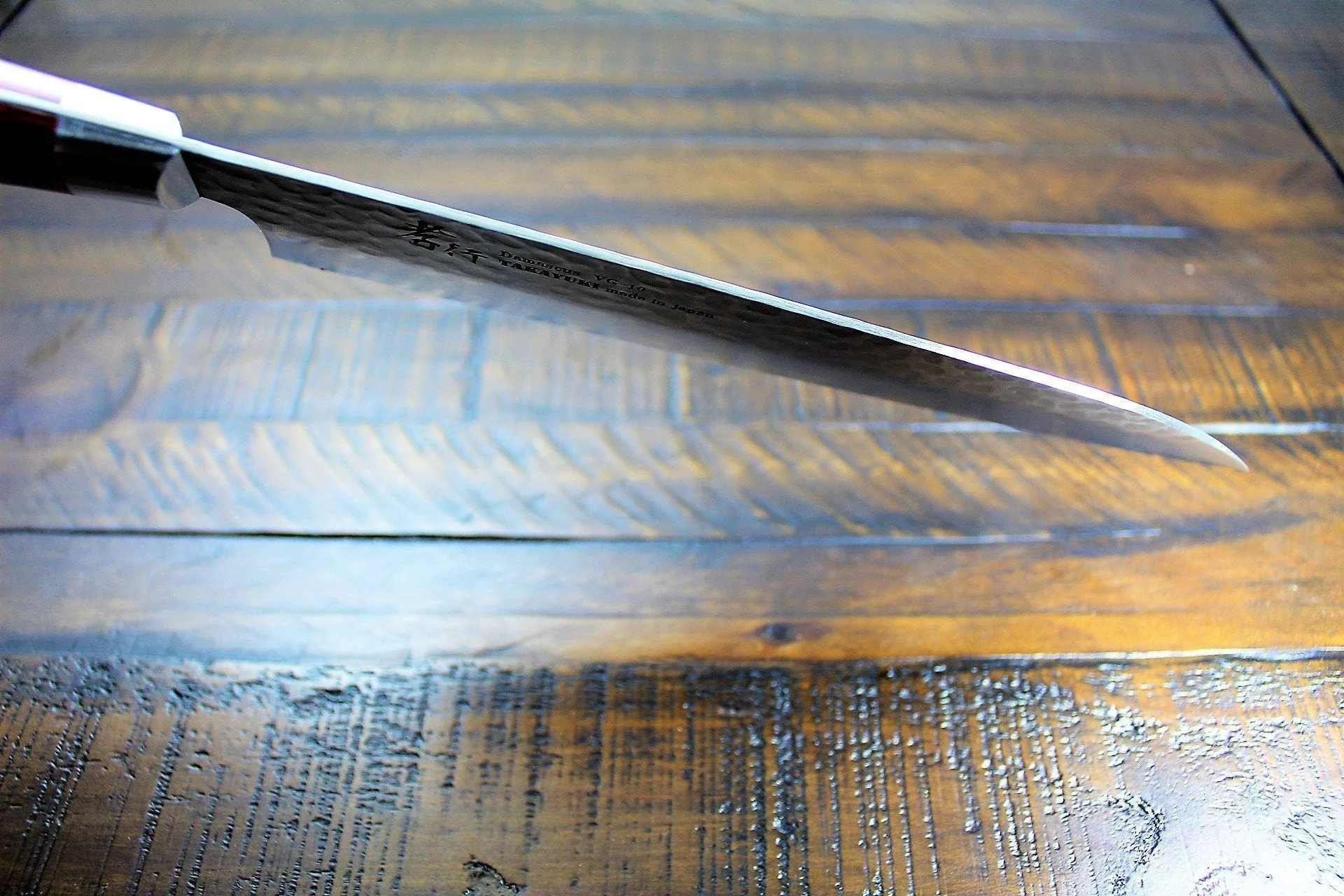 Sakai Takayuki 33-Layer Hammered Damascus 210mm / 240mm Gyuto - VG10 Stainless Steel - Image 7