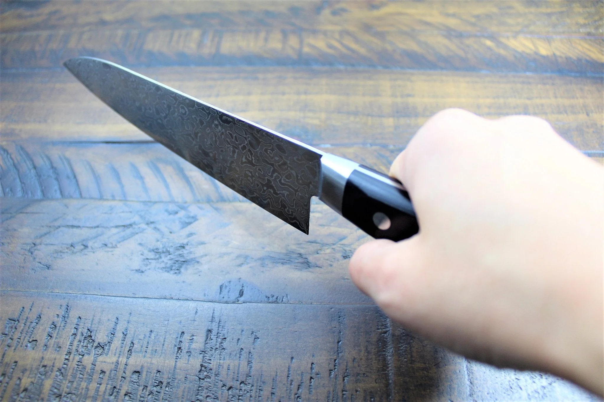 Sakai Takayuki 45-Layer Mirror Finish Damascus 180mm (7.1") / 210mm (8.3") Gyuto (AUS-10 Steel) - Image 9