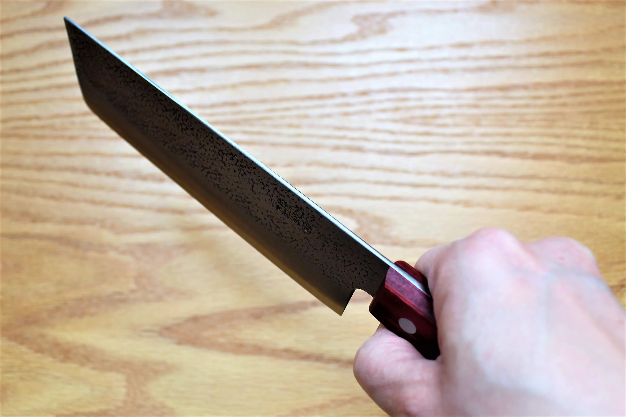 Fujiwara Yasuhiko Aogami Super / Blue Super Steel Nakiri 165 mm / 6.5" Red Handle - Image 9
