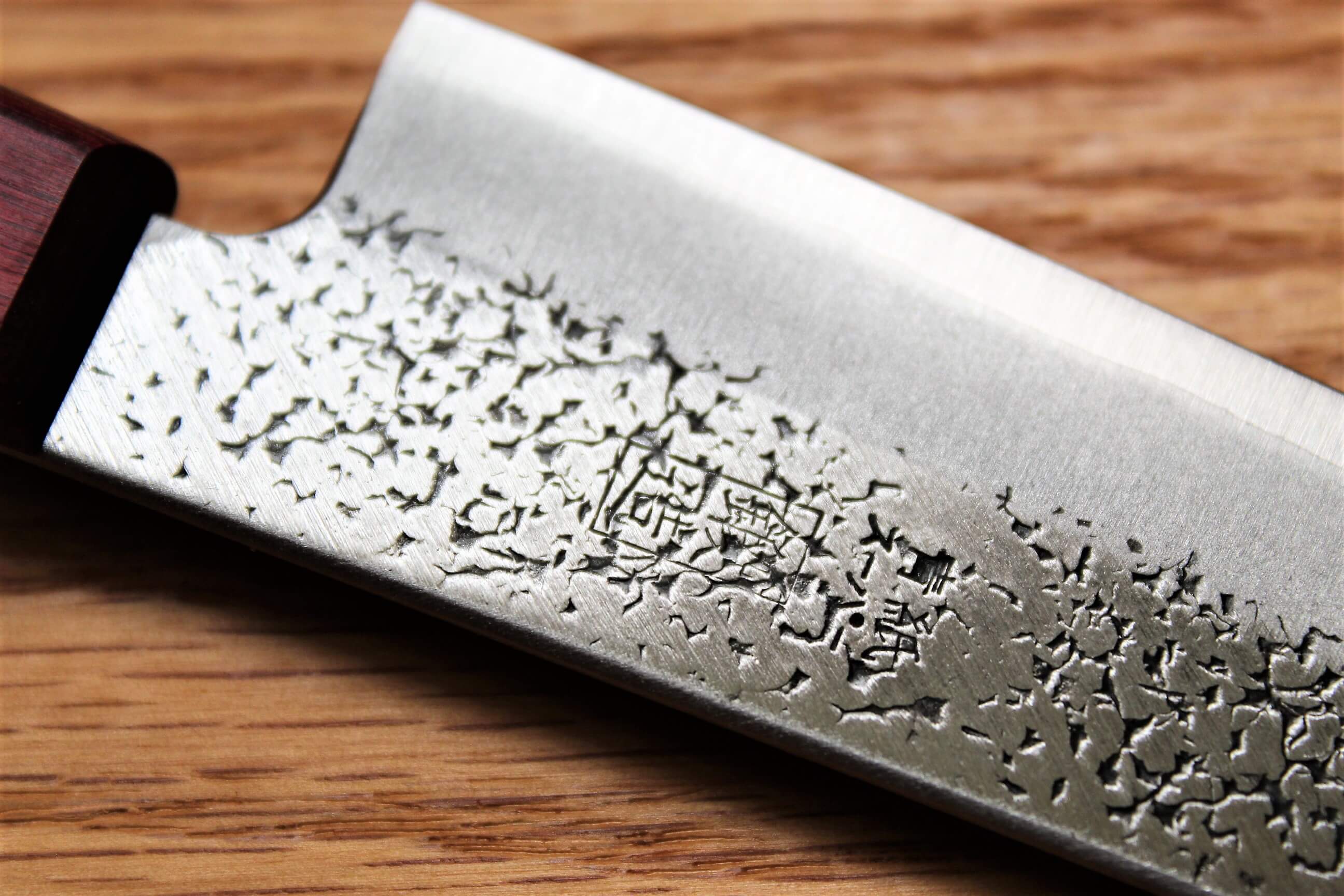 Fujiwara Yasuhiko Aogami Super / Blue Super Steel Santoku 165 mm / 6.5" Red Handle - Image 5
