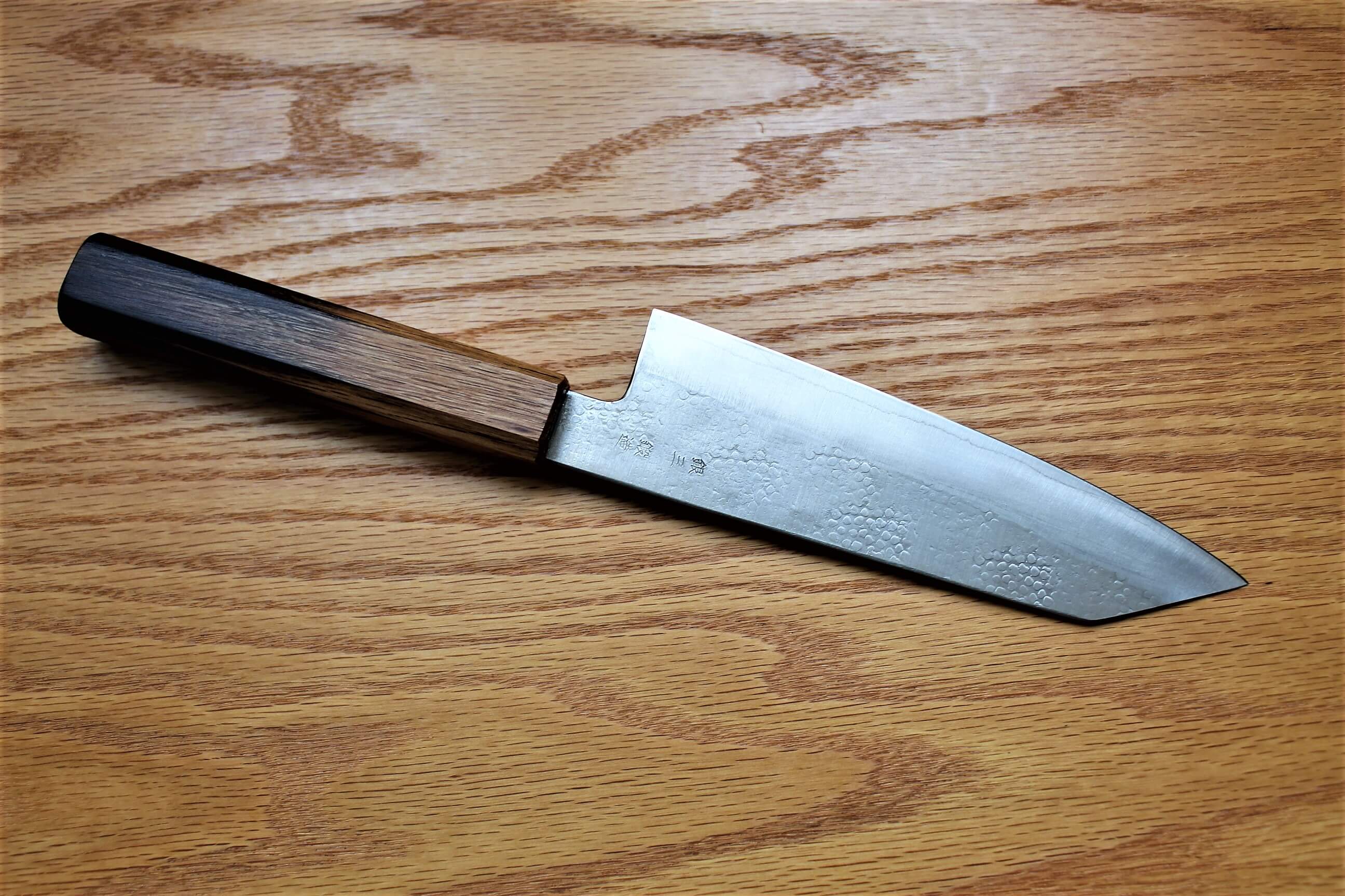 Fujiwara Yasuhiko Ginsan Kiritsuke with Oak Handle 165mm / 6.5" Oak Handle - Image 5