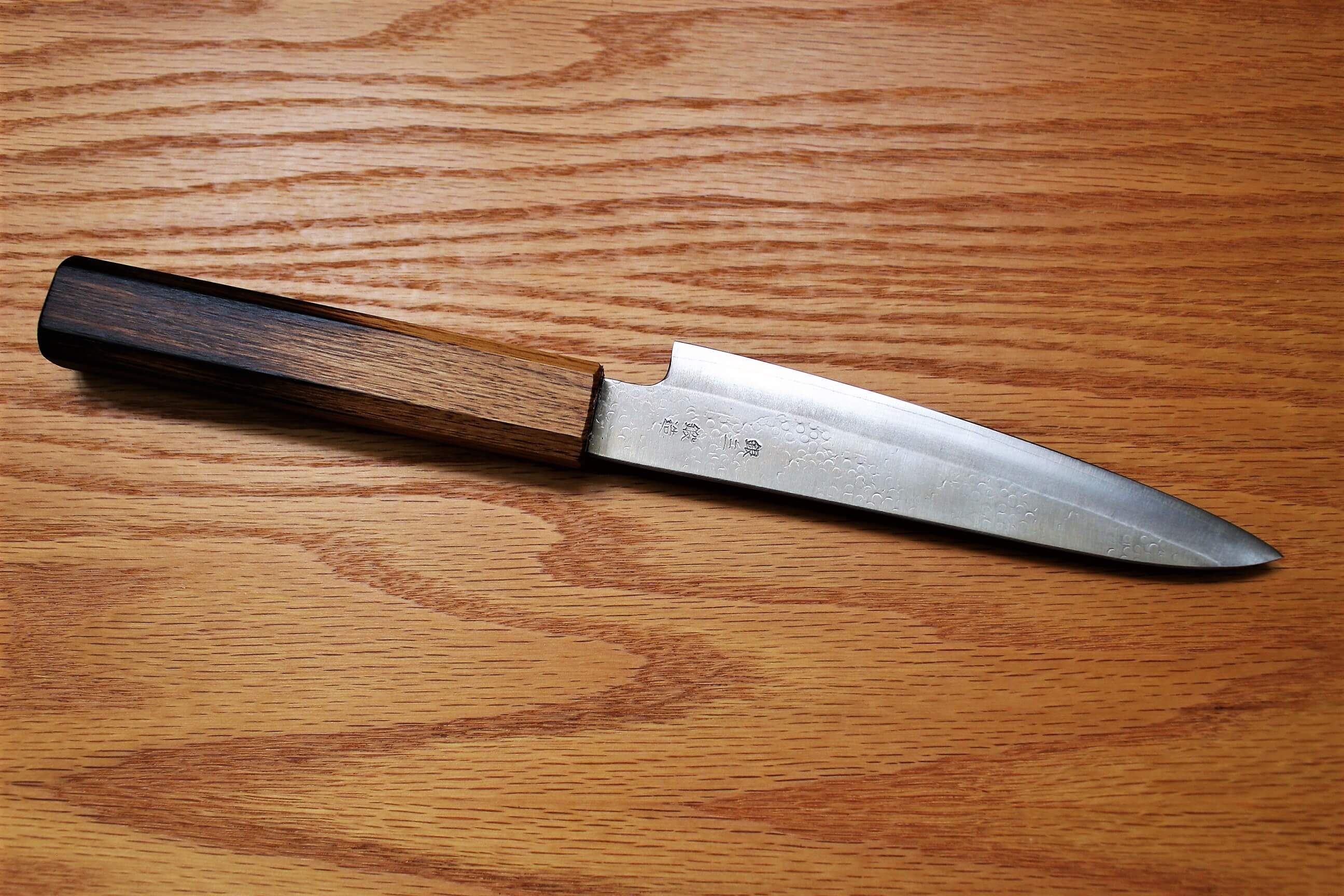 Fujiwara Yasuhiko Ginsan Petty with Oak Handle 150mm / 5.9" Oak Handle - Image 6