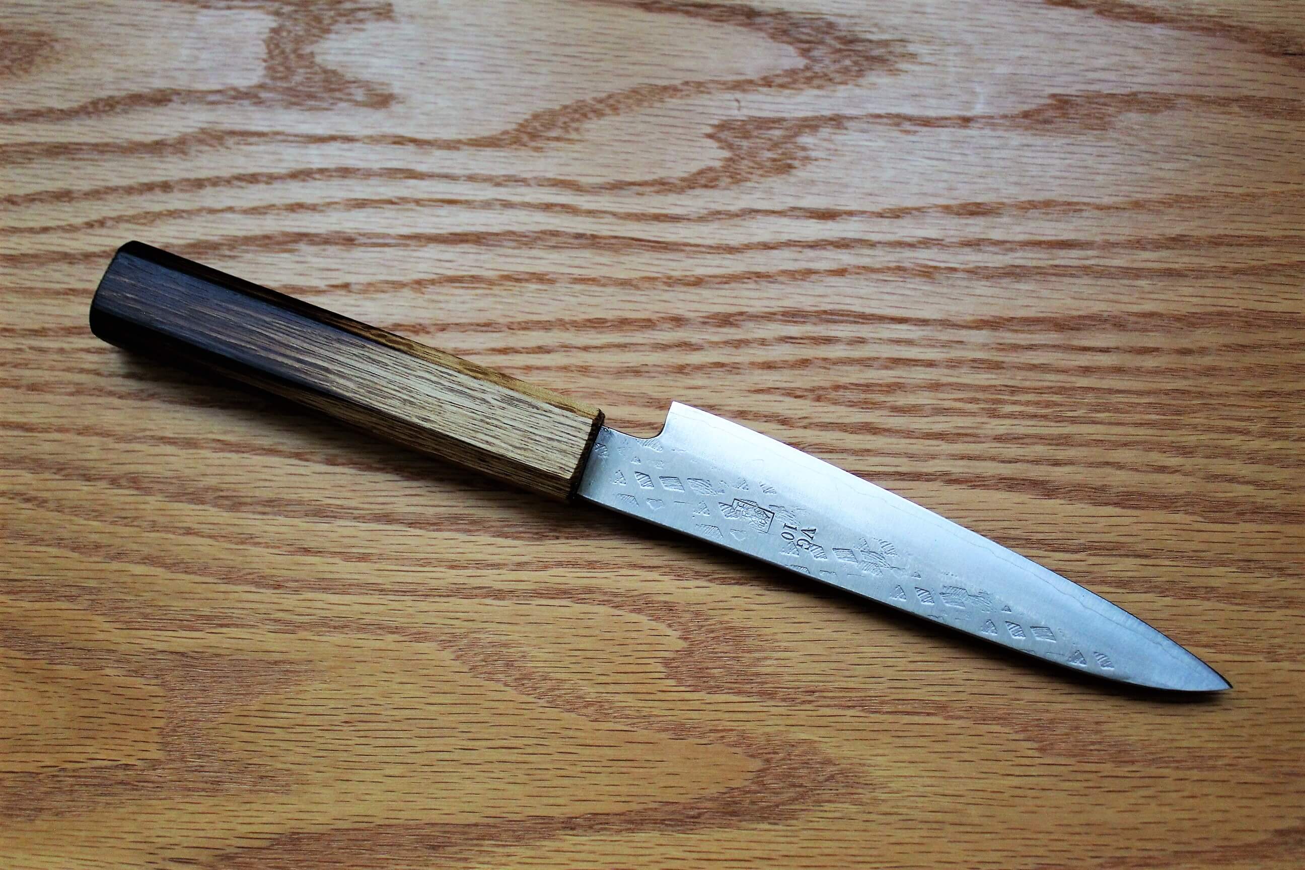 Fujiwara Yasuhiko VG-10 Petty with Oak Handle 150mm / 5.9" Oak Handle - Image 5