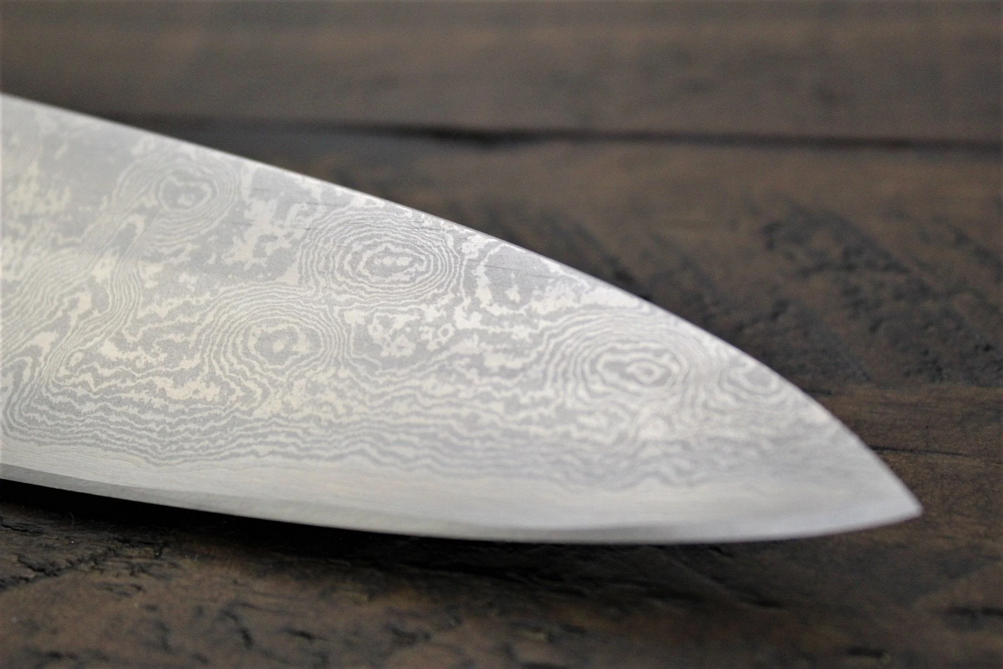 Sakai Takayuki Ginsan Damascus 210mm Gyuto - Silver #3 Stainless Steel - Image 4