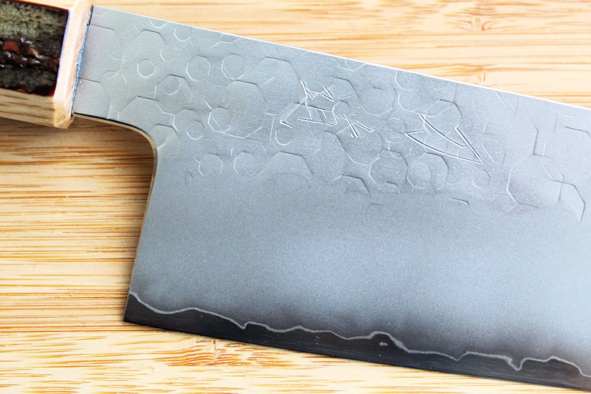Hado Shiosai SG2 Powdered Stainless 135mm Small Bunka - Cherry Bark Handle - Image 3