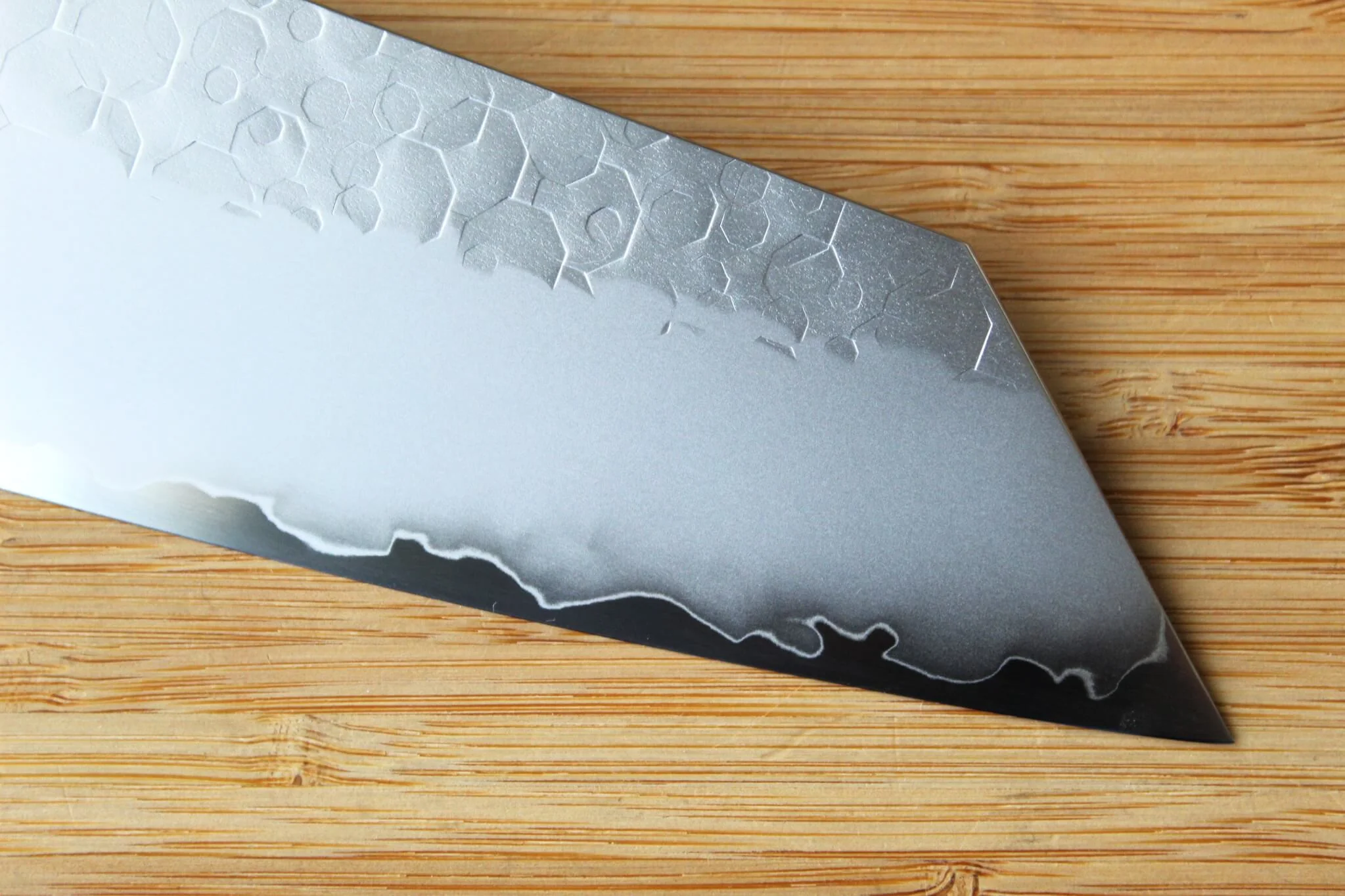 Hado Shiosai SG2 Powdered Stainless 180mm Bunka - Cherry Bark Handle - Image 4