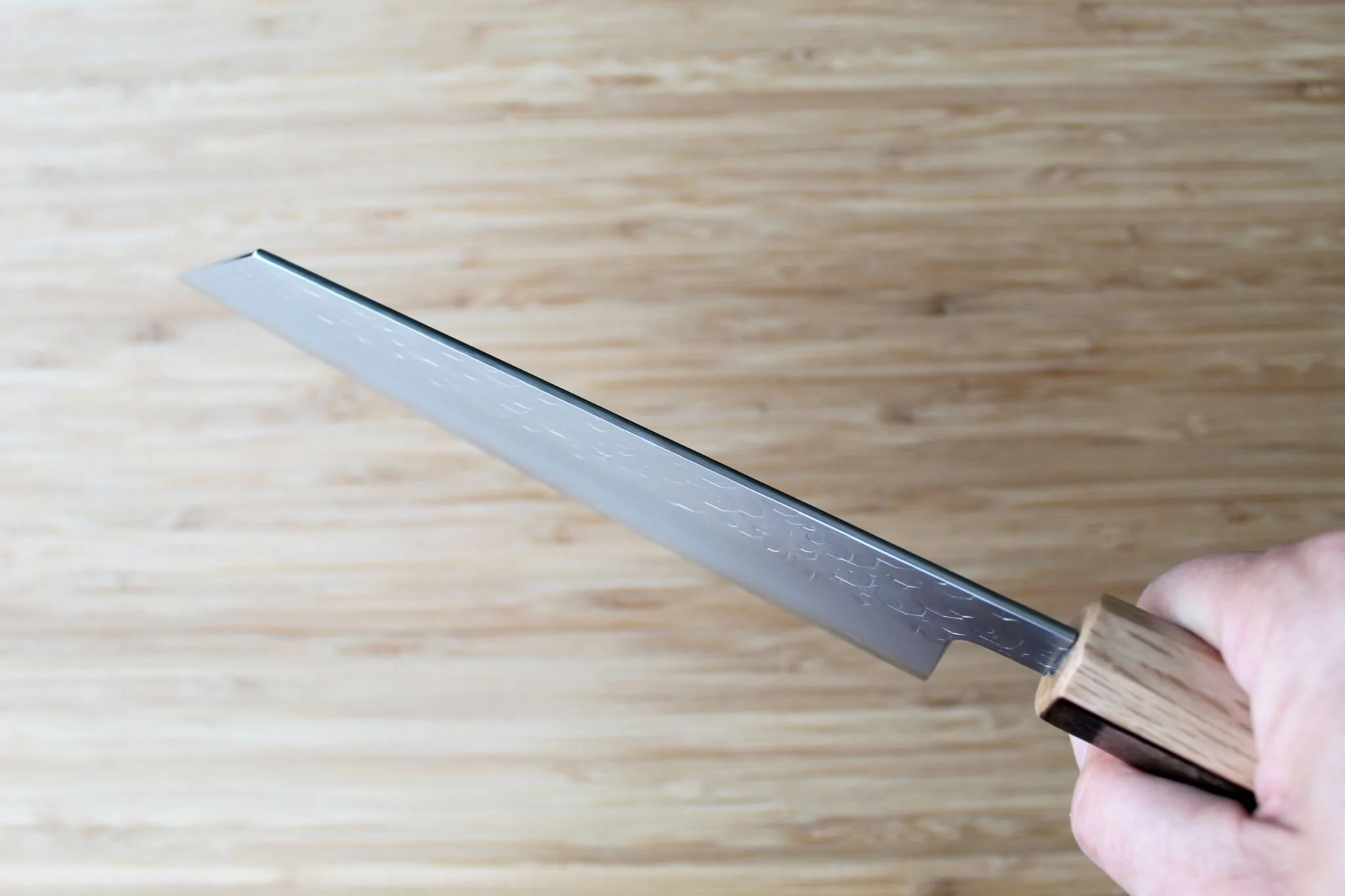 Hado Shiosai SG2 Powdered Stainless 180mm Bunka - Cherry Bark Handle - Image 9