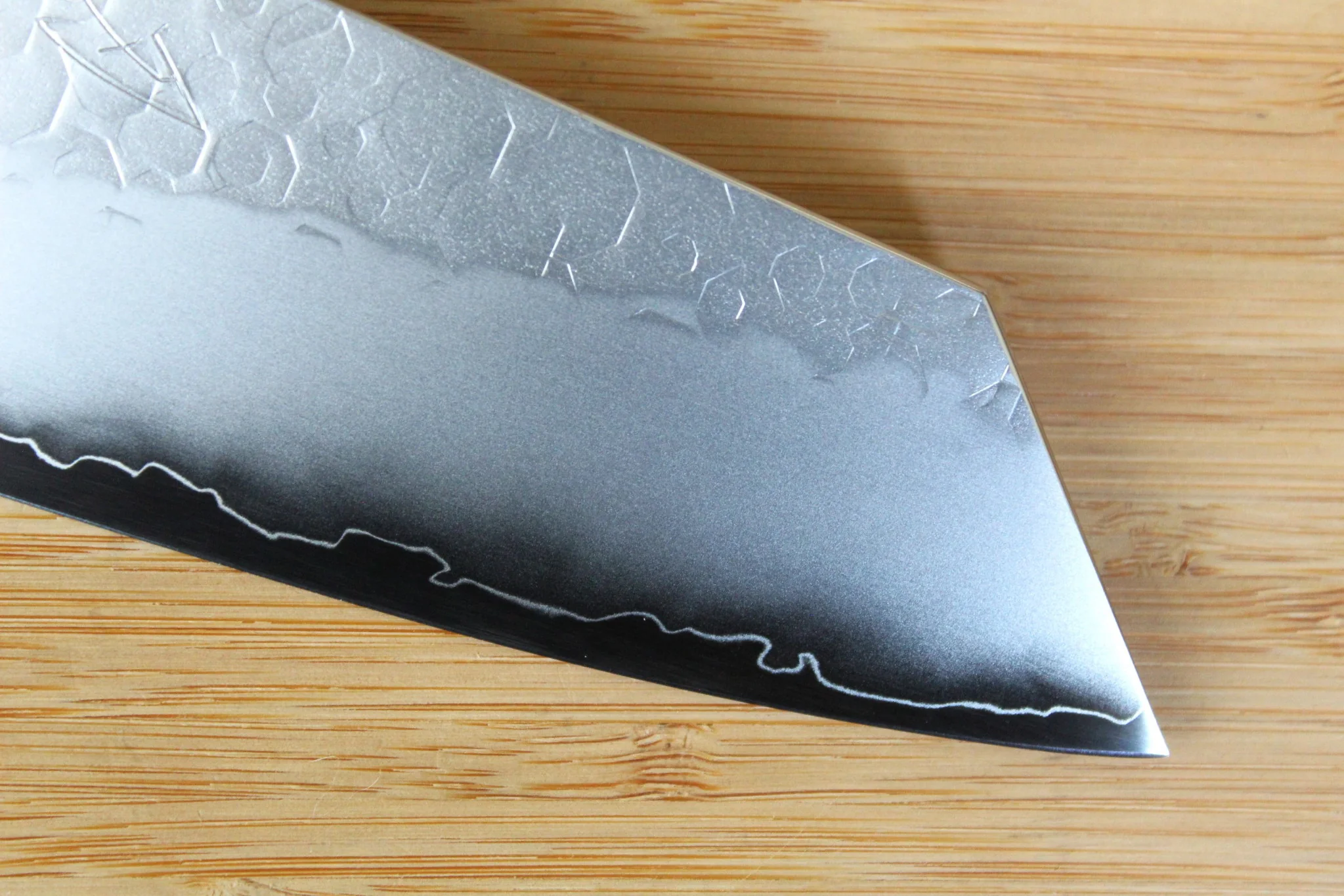 Hado Shiosai SG2 Powdered Stainless 135mm Small Bunka - Cherry Bark Handle - Image 4
