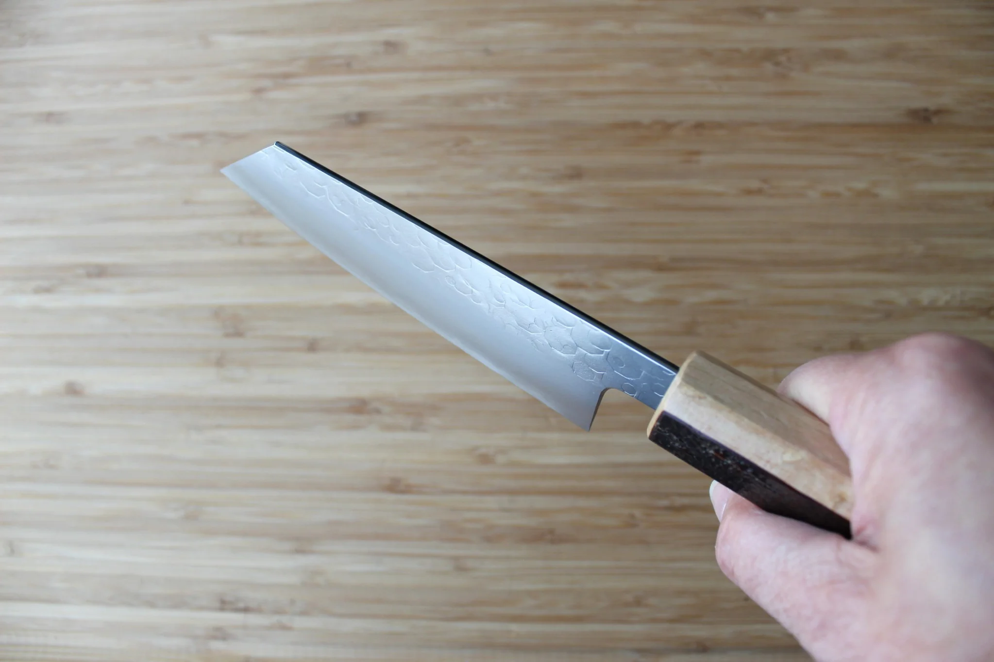Hado Shiosai SG2 Powdered Stainless 135mm Small Bunka - Cherry Bark Handle - Image 9