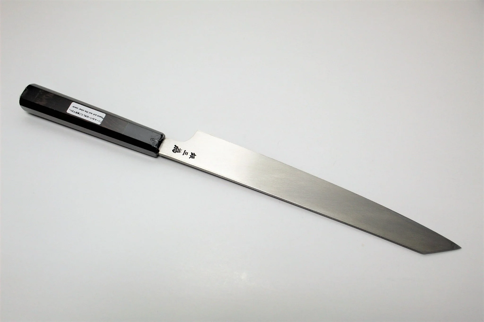 Sakura Hanafubuki Hien Kengata Yanagiba Slicer with Saya 270mm (10.6") - Ginsan Stainless Steel - Hand Etched - Image 6