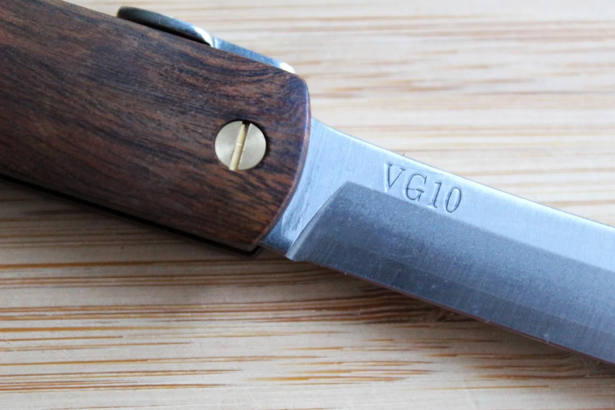 Higonokami Iron Wood Handle VG-10 Japanese Folding Pocket Knife - Image 4