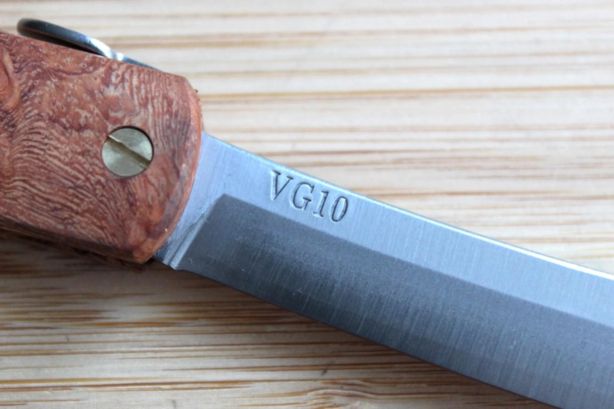 Higonokami Karin Quince Wood Handle VG-10 Japanese Folding Pocket Knife - Image 4