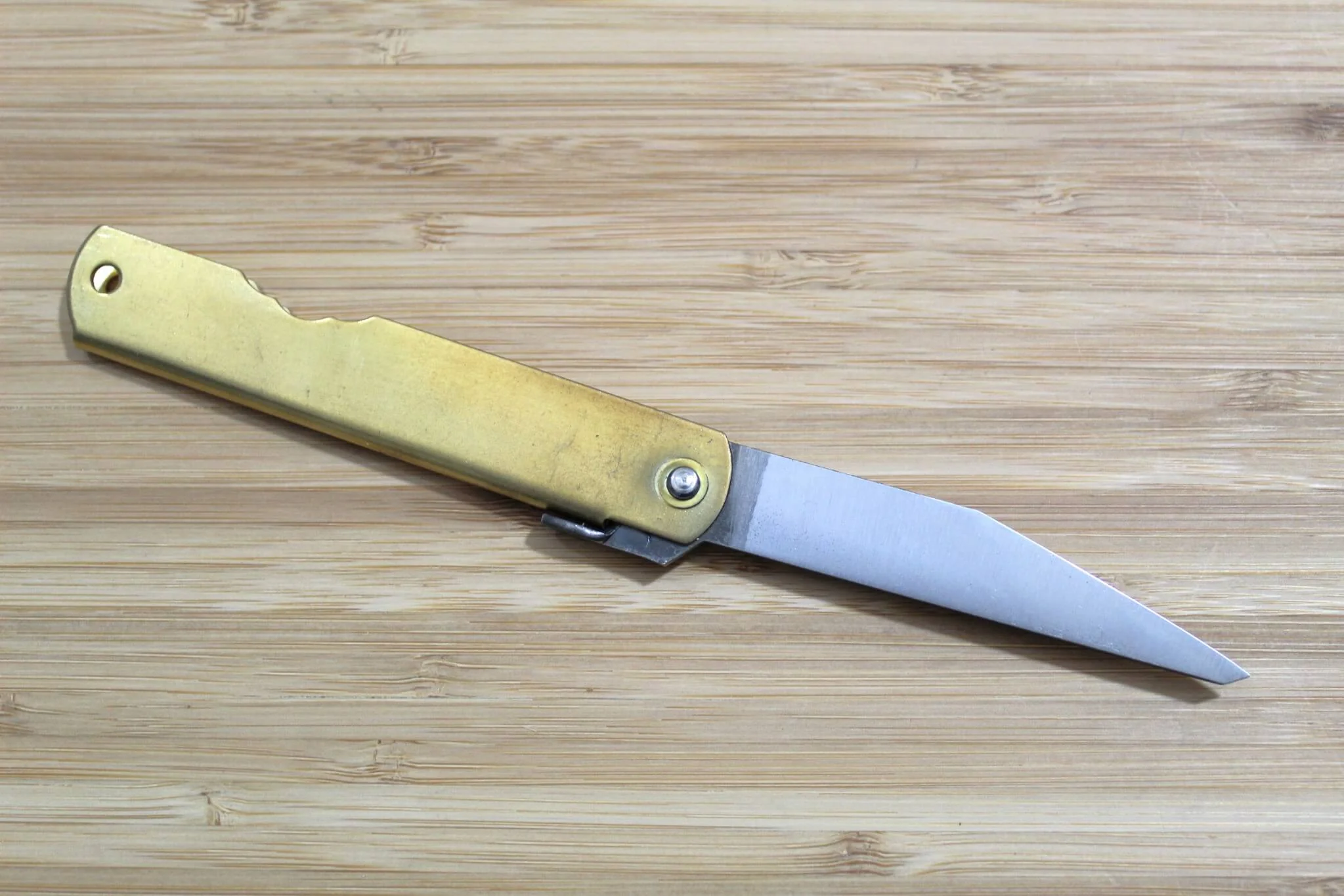 Higonokami Kataba Single Blade Aogami Japanese Folding Pocket Knife - Image 5