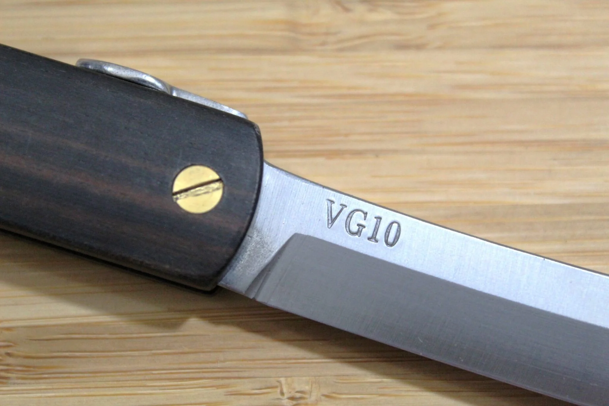 Higonokami Kokutan Ebony Handle VG-10 Japanese Folding Pocket Knife - Image 3