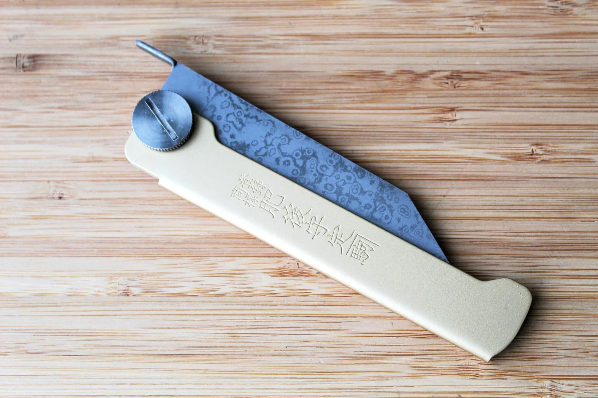 Higonokami VG10 Damascus Folding Knife - Brass Handle | Nagao Kanekoma - Image 7