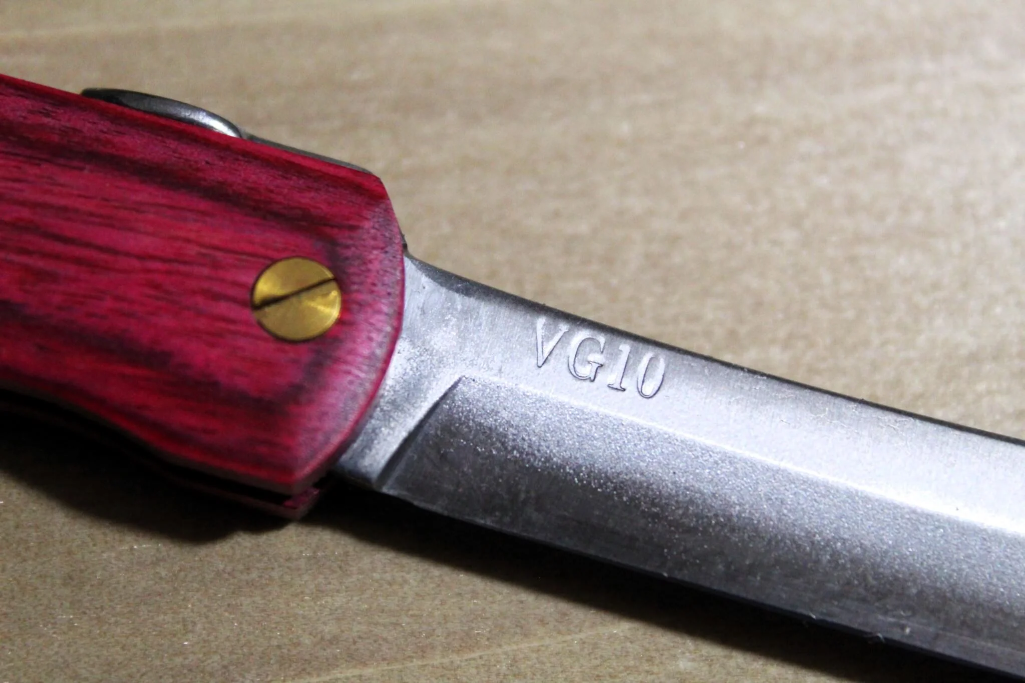 Higonokami Woody VG10 Japanese Folding Pocket Knife Beni (Red) - Image 4