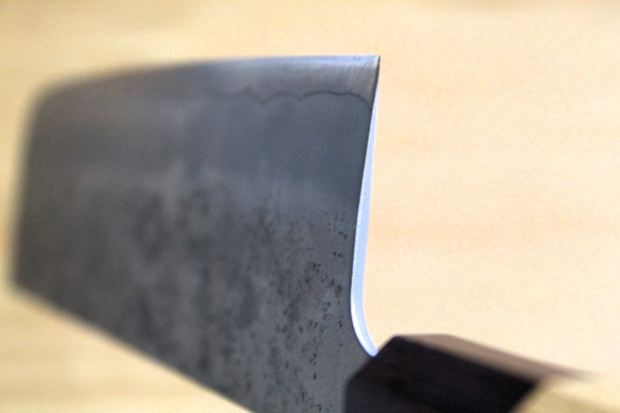Hounen Kihan Oborozuki Ginsan Nashiji Nakiri Knife 165 mm / 6.5" with Magnolia Handle - Image 9