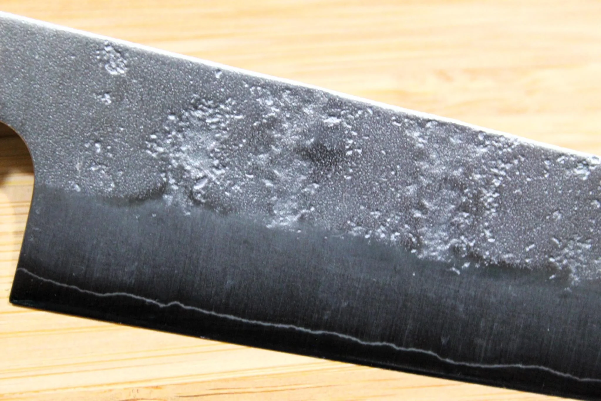 Hounen Kihan Oborozuki Ginsan Nashiji Petty Knife 150 mm / 5.9" with Magnolia Handle - Image 3