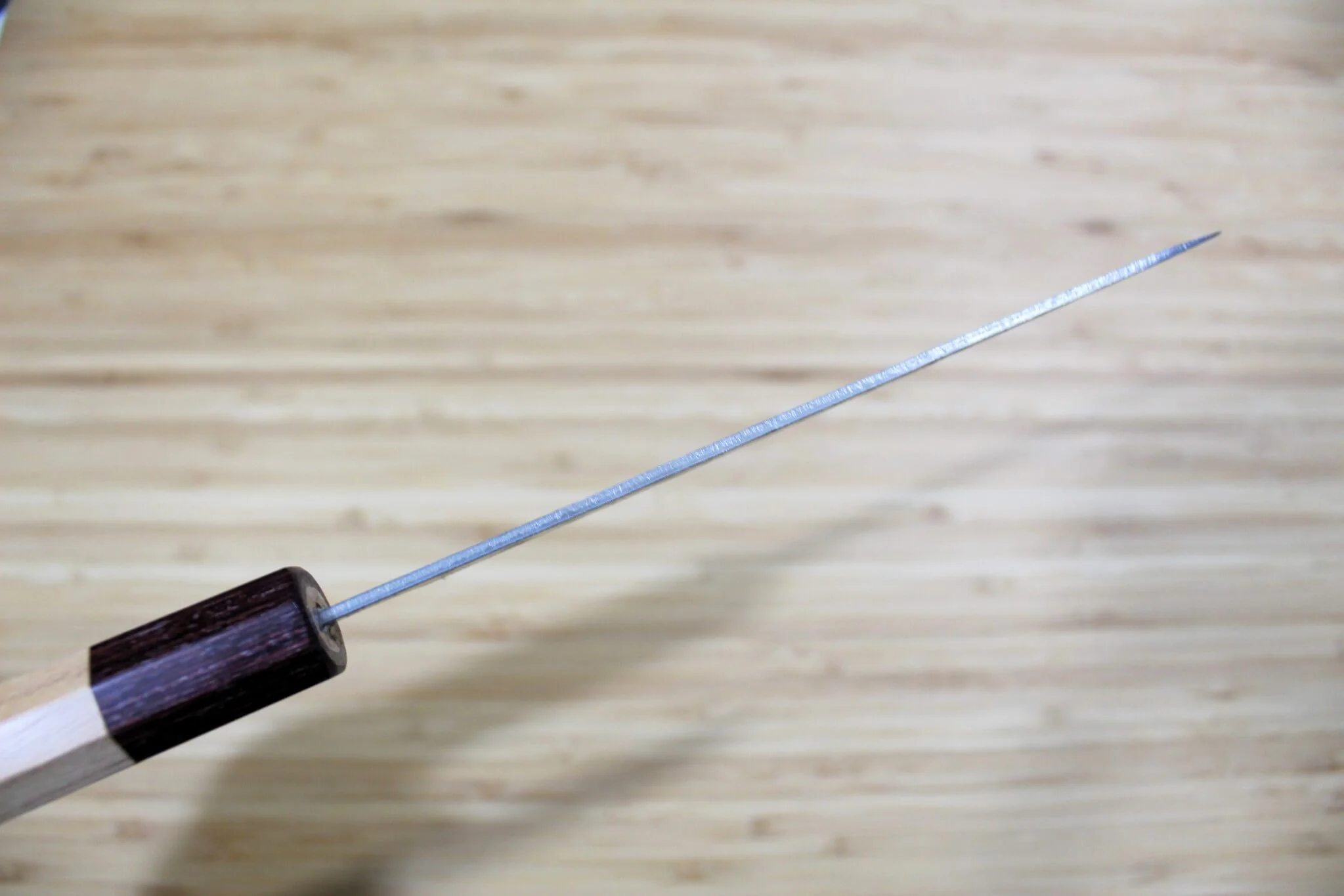 Hounen Kihan Oborozuki Ginsan Nashiji Petty Knife 150 mm / 5.9" with Magnolia Handle - Image 6