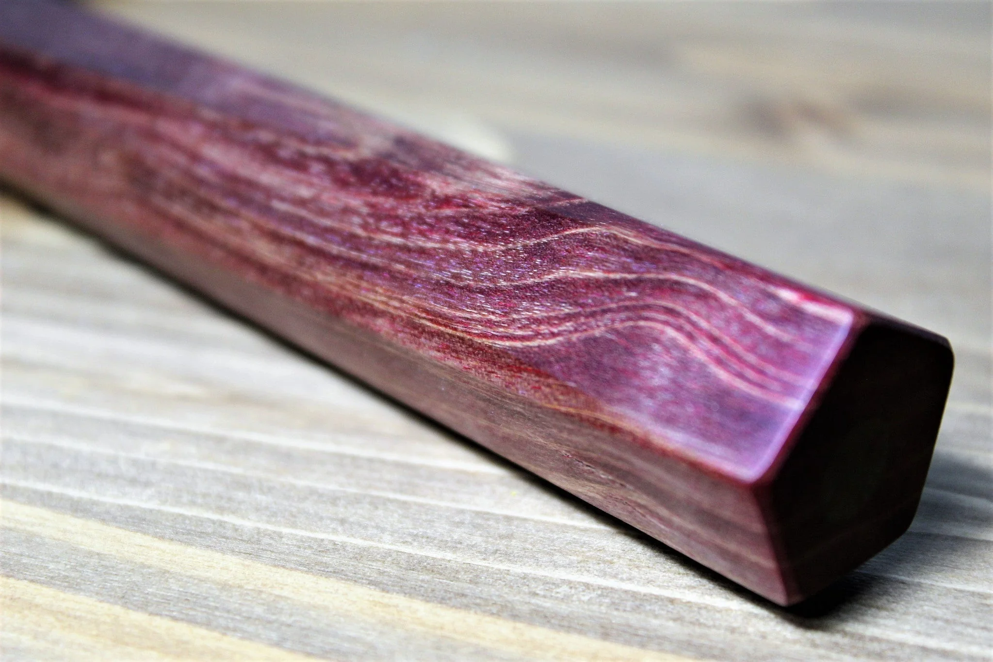 Isamitsu Aogami Super / Blue Super Steel Santoku 165 mm / 6.5" Red Maple Handle - Image 8