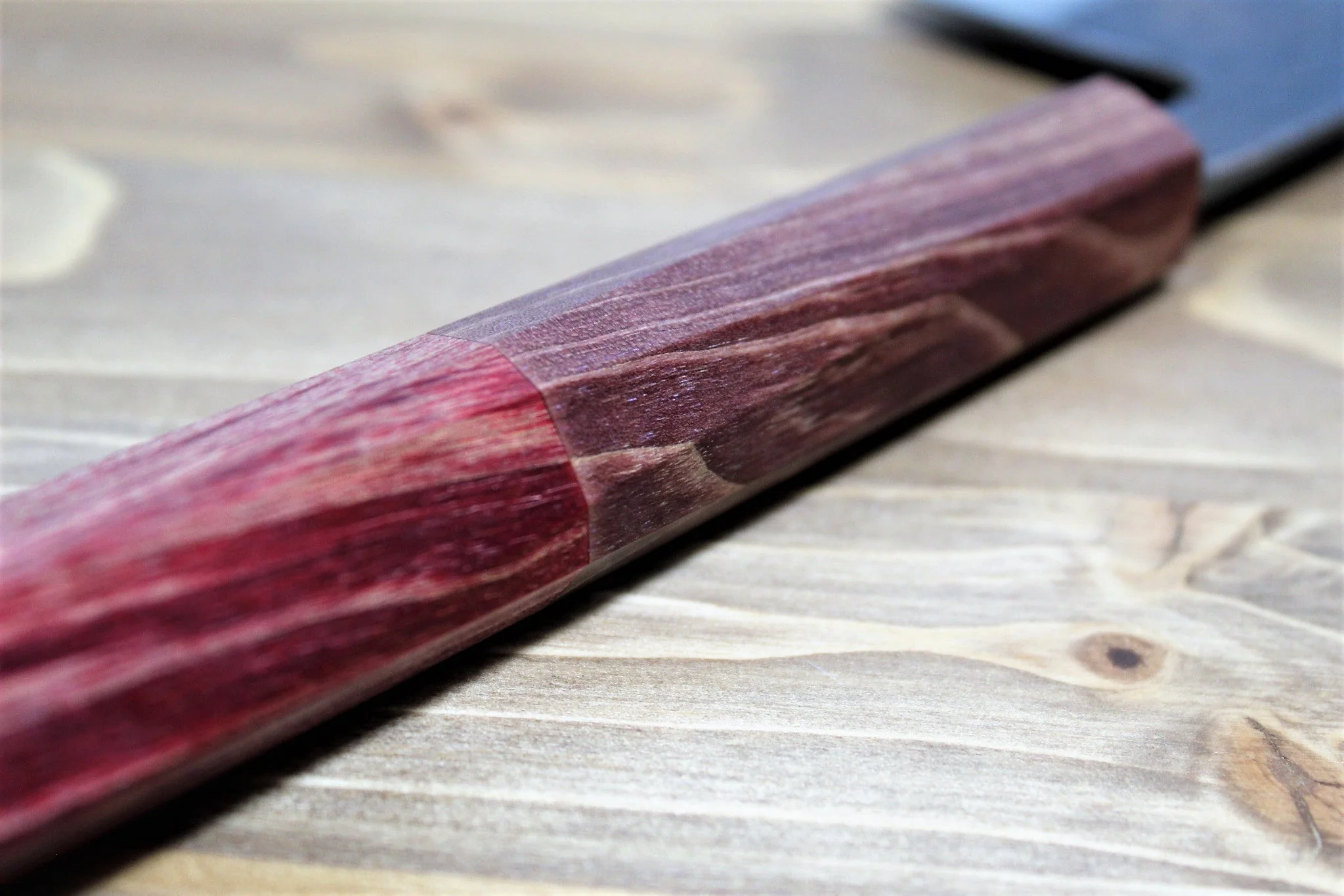 Isamitsu Shirogami #1 / White Steel #1 Santoku 180 mm Red Handle - Image 7