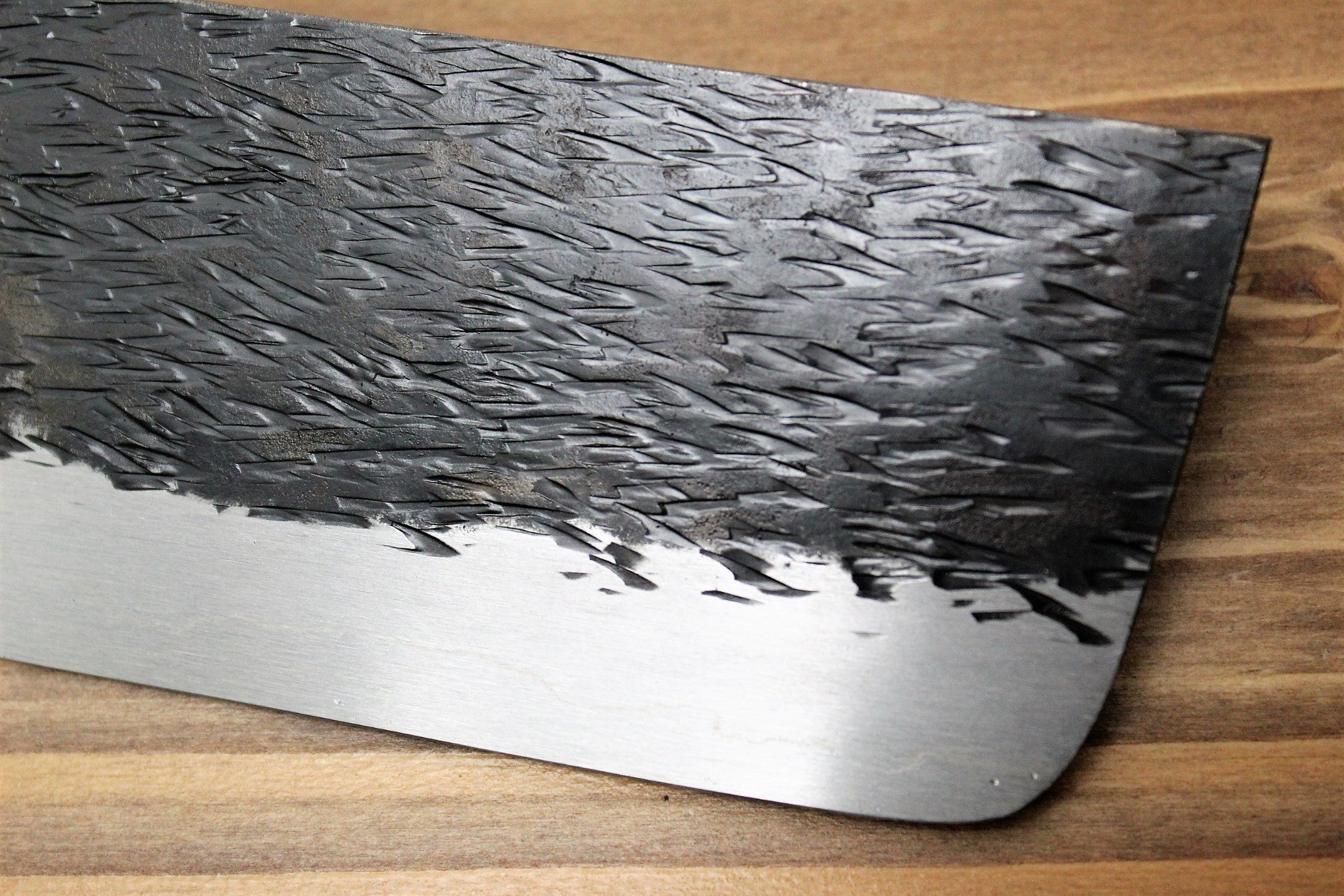 Isamitsu Shirogami #1 / White Steel #1 Nakiri 165 mm / 6.5" Brown Two Tone Maple and Burberry Handle - Image 4