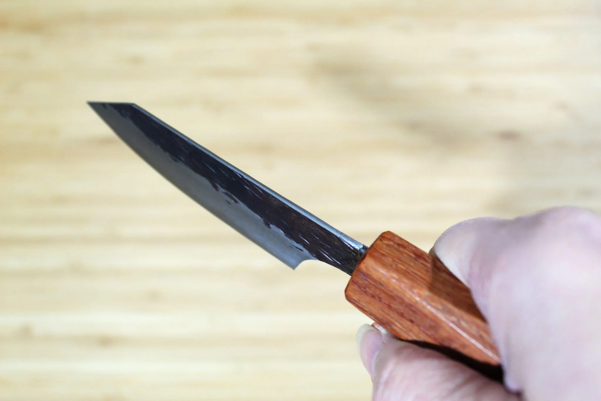Isamitsu Shirogami #1 / White Steel #1 Paring Knife 90 mm / 3.5" Hasu-Seizo Exclusive Special Edition - Image 11