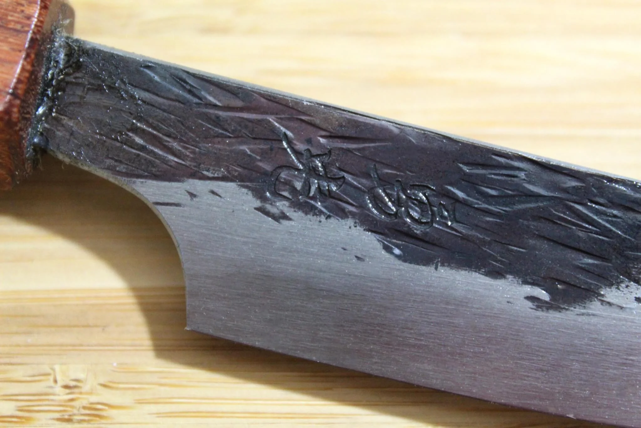 Isamitsu Shirogami #1 / White Steel #1 Paring Knife 90 mm / 3.5" Hasu-Seizo Exclusive Special Edition - Image 4