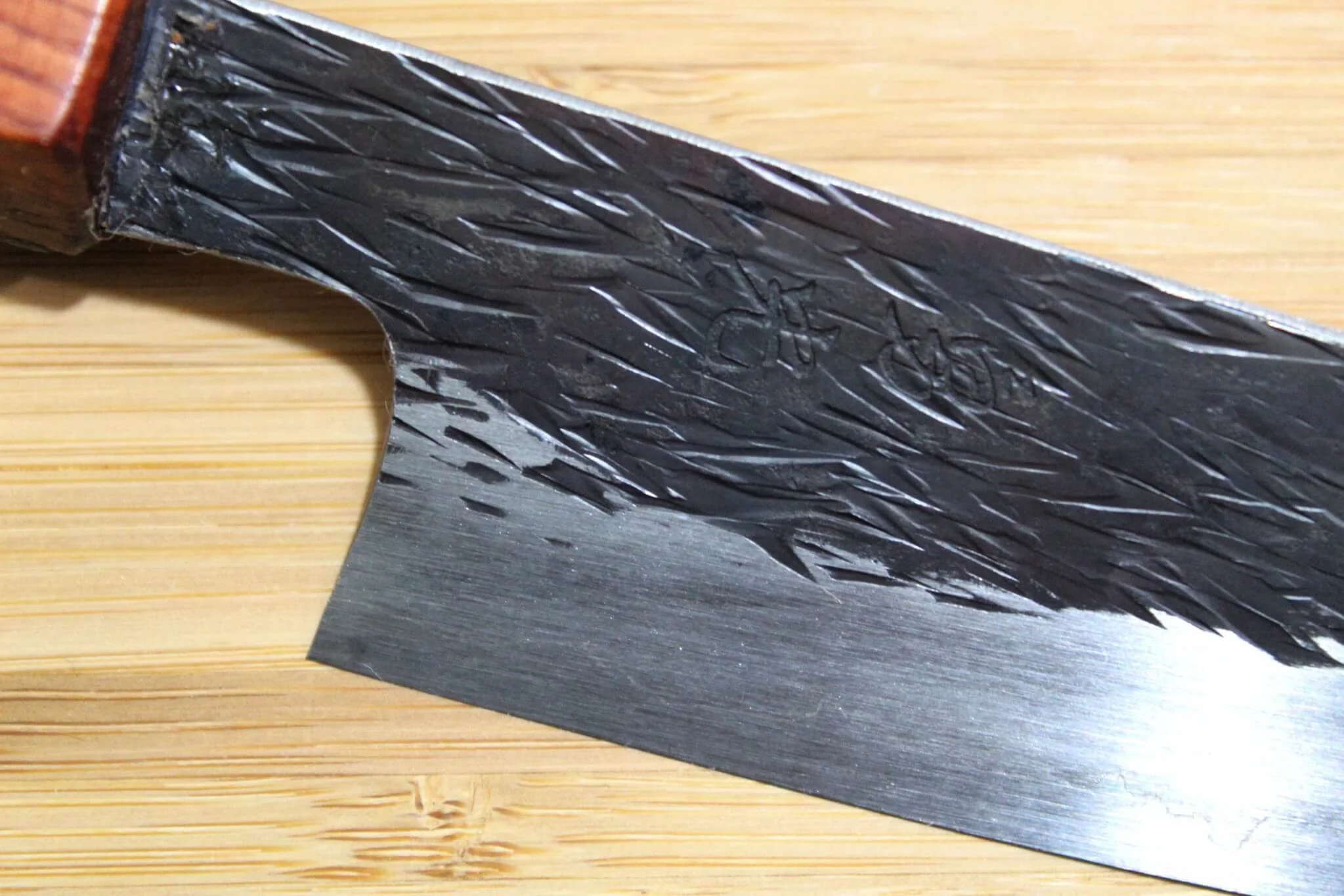 Isamitsu Shirogami #1 / White Steel #1 Petty 120 mm / 4.7" Brown Two Tone Maple Handle - Image 3