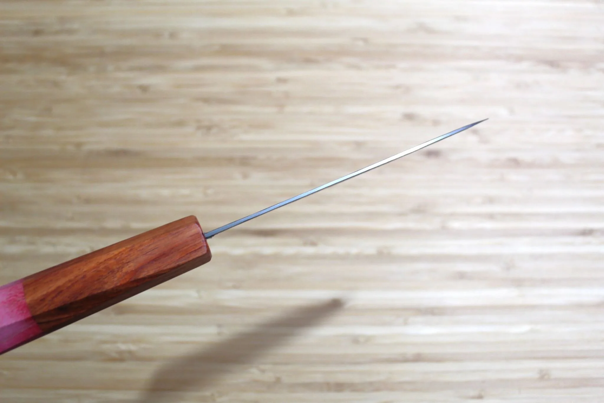 Isamitsu Shirogami #1 / White Steel #1 Petty 120 mm / 4.7" Brown Two Tone Maple Handle - Image 6