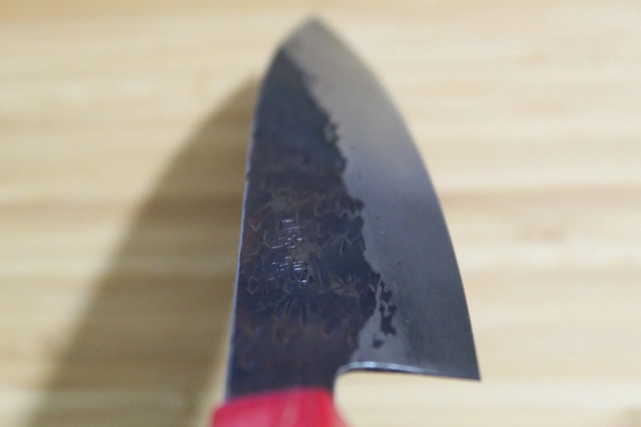 Isamitsu Shirogami #1 / White Steel #1 Petty 120 mm / 4.7" Red Two Tone Maple Handle - Image 10