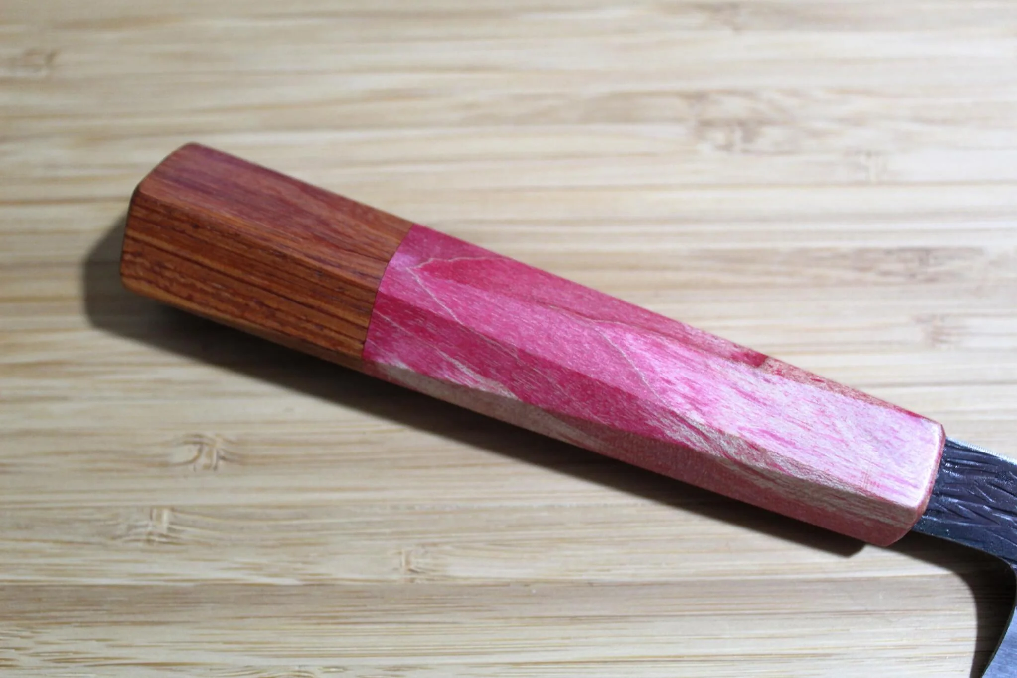 Isamitsu Shirogami #1 / White Steel #1 Petty 120 mm / 4.7" Red Two Tone Maple Handle - Image 2