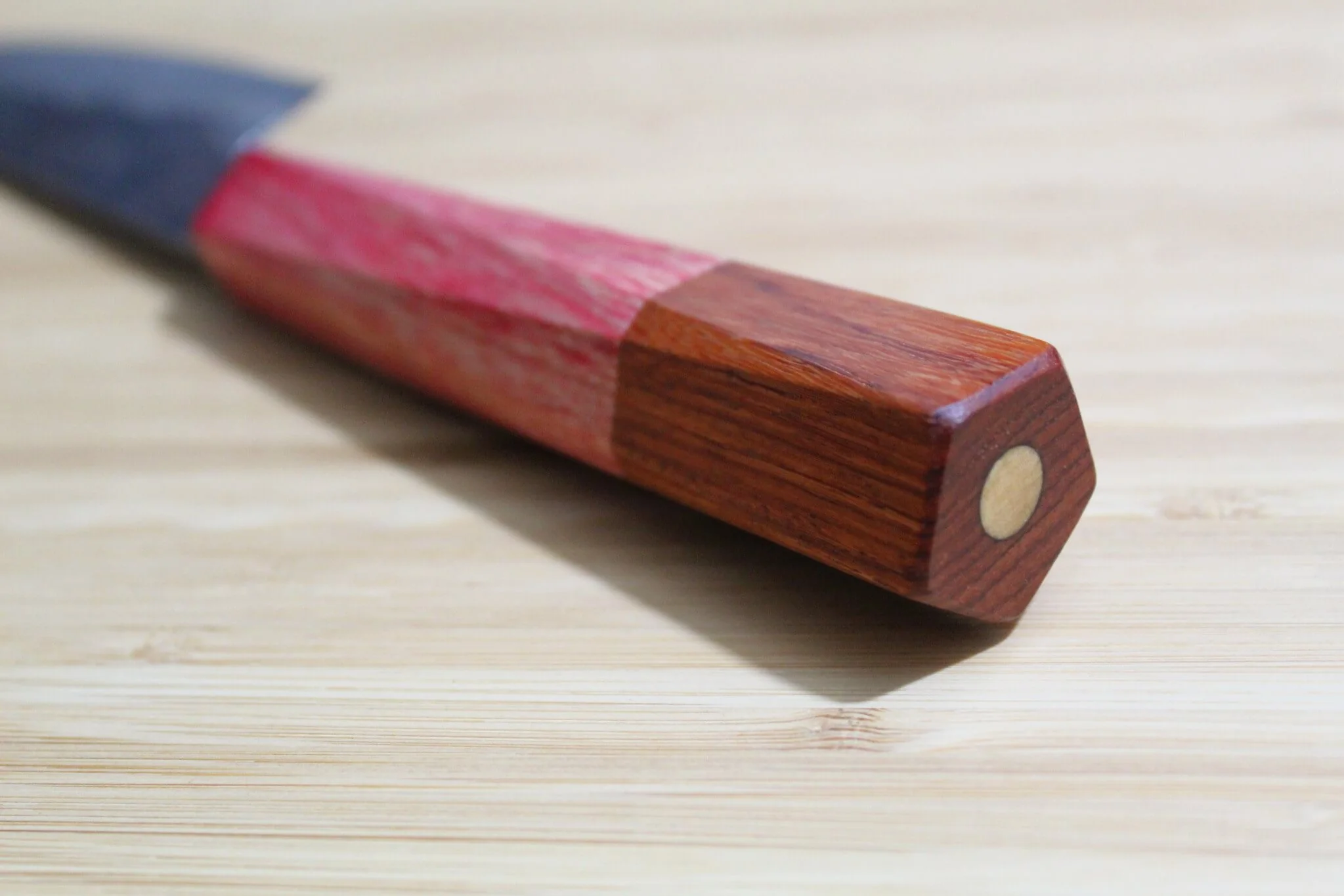 Isamitsu Shirogami #1 / White Steel #1 Petty 120 mm / 4.7" Red Two Tone Maple Handle - Image 9
