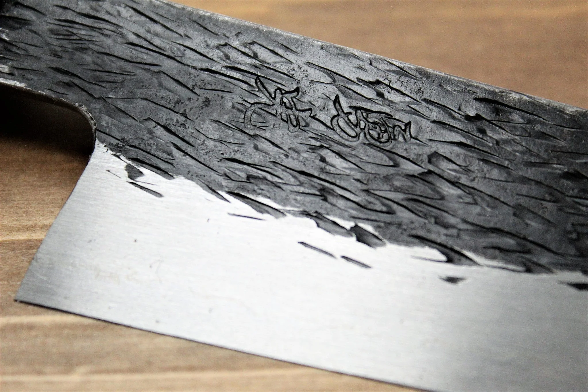 Isamitsu Shirogami #1 / White Steel #1 Petty 150 mm / 5.9" Brown Two Tone Maple and Burberry Handle - Image 3