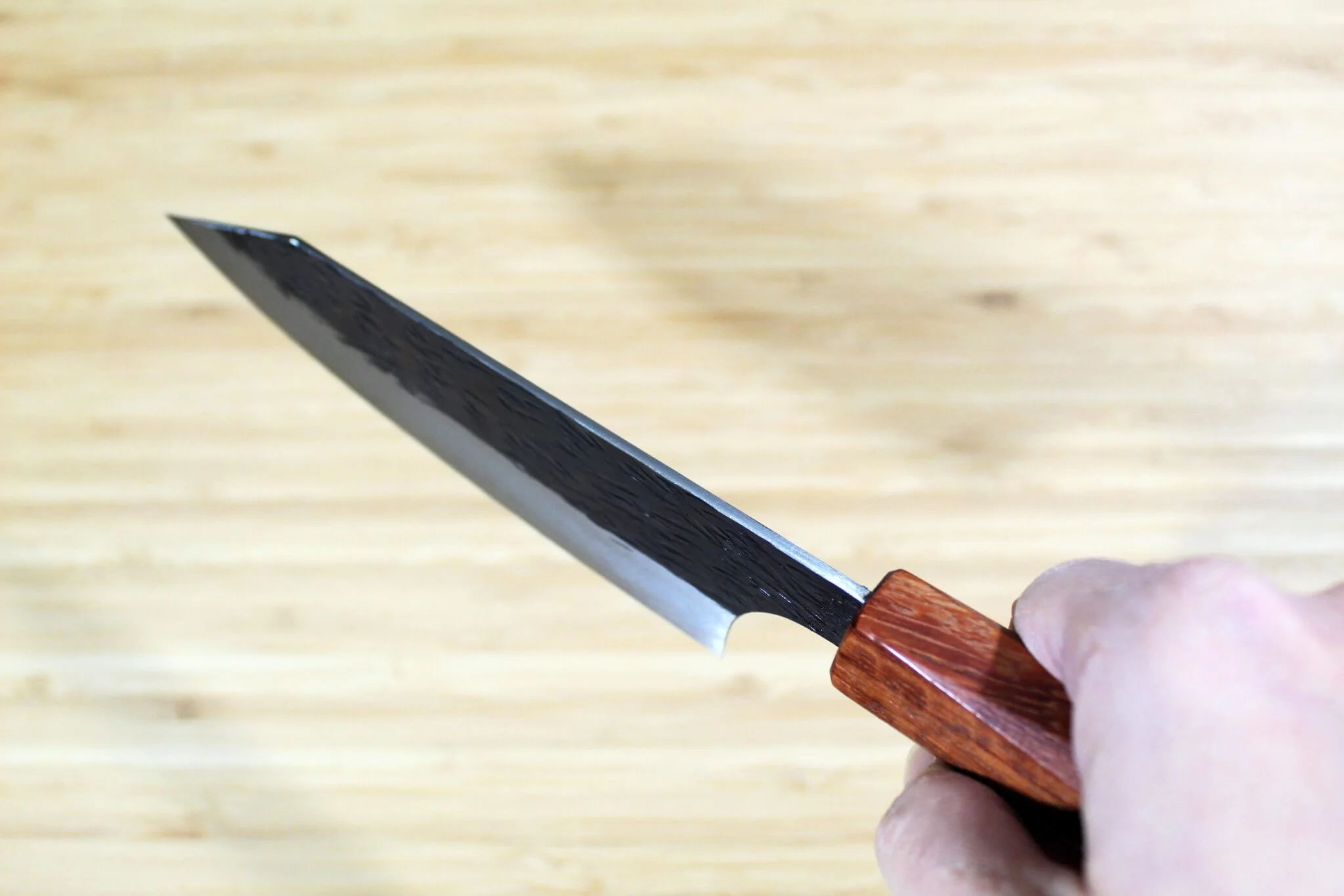 Isamitsu Shirogami #1 / White Steel #1 Petty Knife 150 mm / 5.9" Hasu-Seizo Exclusive Special Edition - Image 12