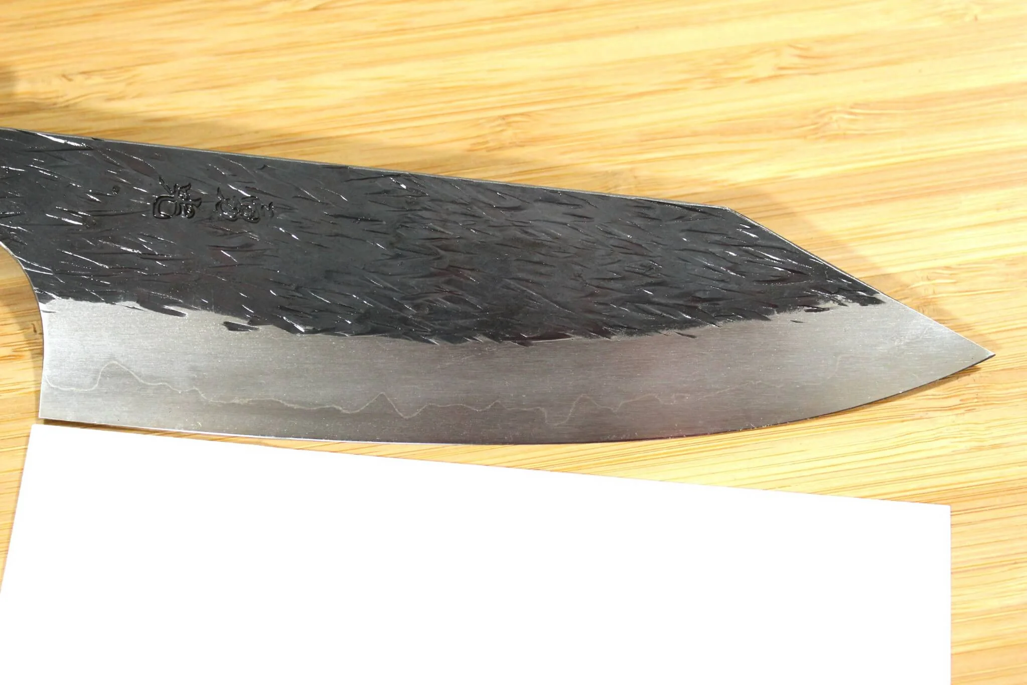 Isamitsu Shirogami #1 / White Steel #1 Petty Knife 150 mm / 5.9" Hasu-Seizo Exclusive Special Edition - Image 6