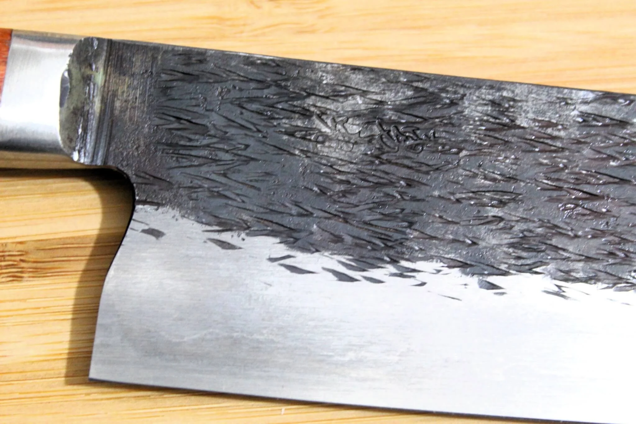 Isamitsu Shirogami #1 / White Steel #1 Paring Knife 90 mm / 3.5" Maple Handle - Image 3