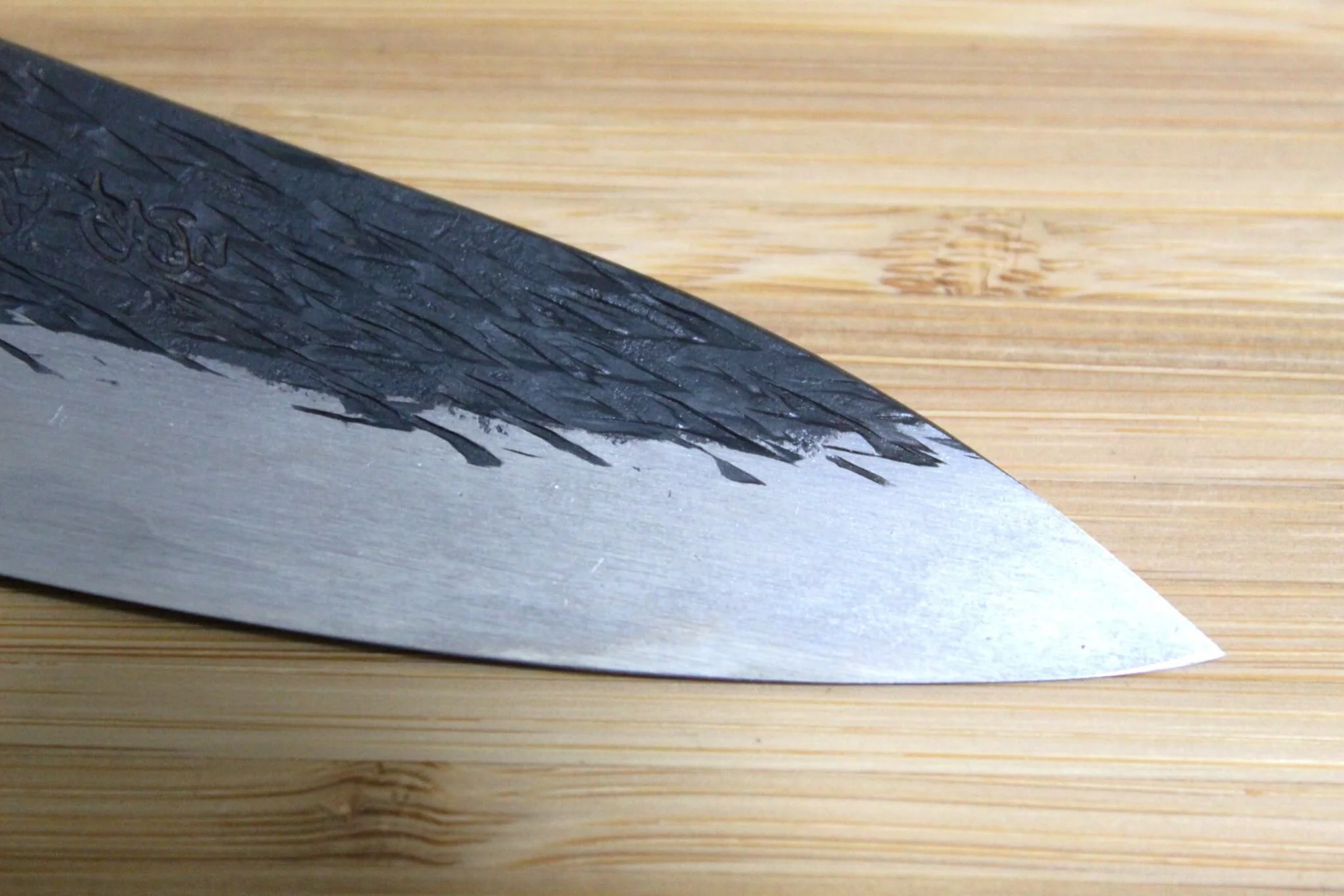Isamitsu Shirogami #1 / White Steel #1 Paring Knife 90 mm / 3.5" Maple Handle - Image 4