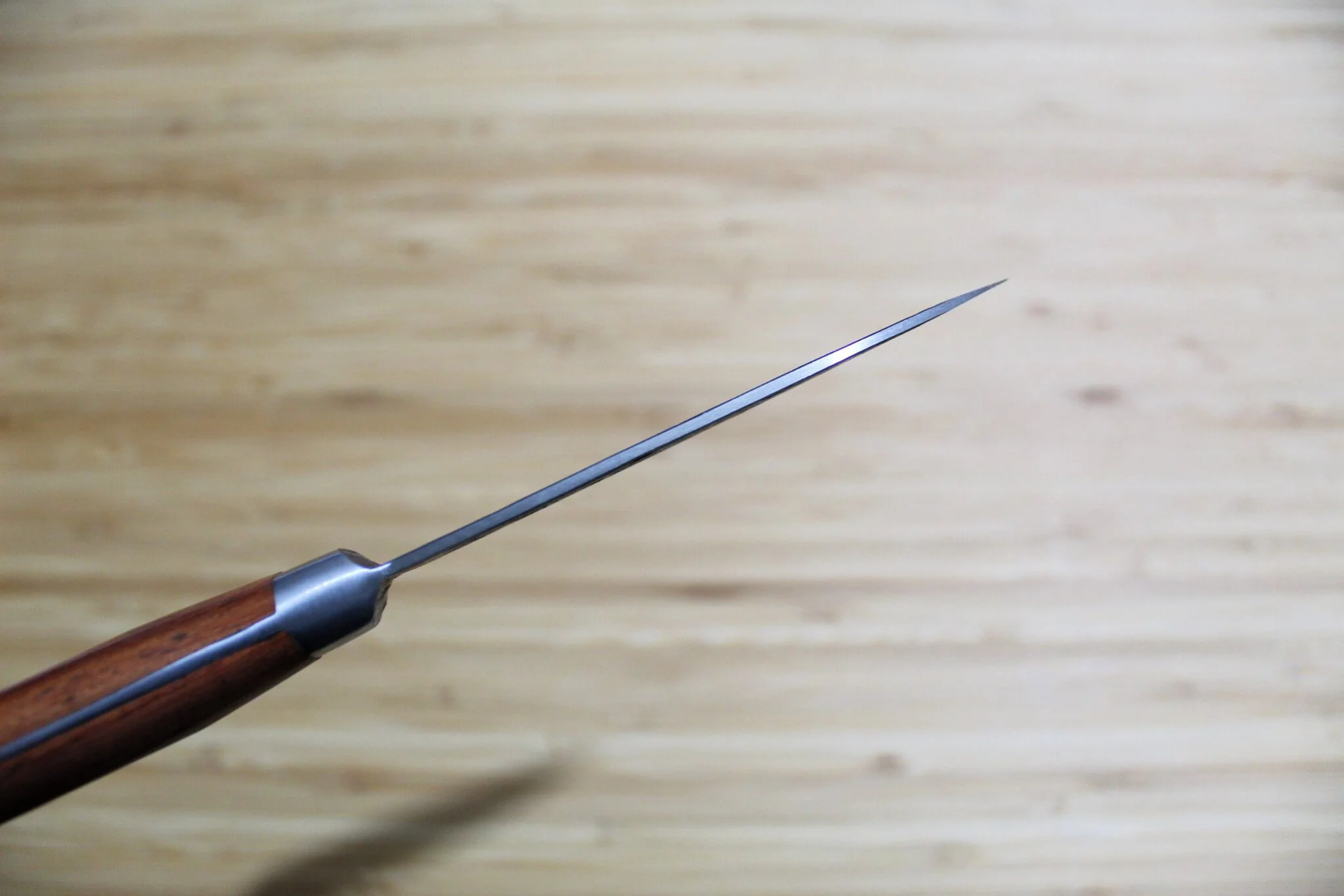 Isamitsu Shirogami #1 / White Steel #1 Paring Knife 90 mm / 3.5" Maple Handle - Image 7
