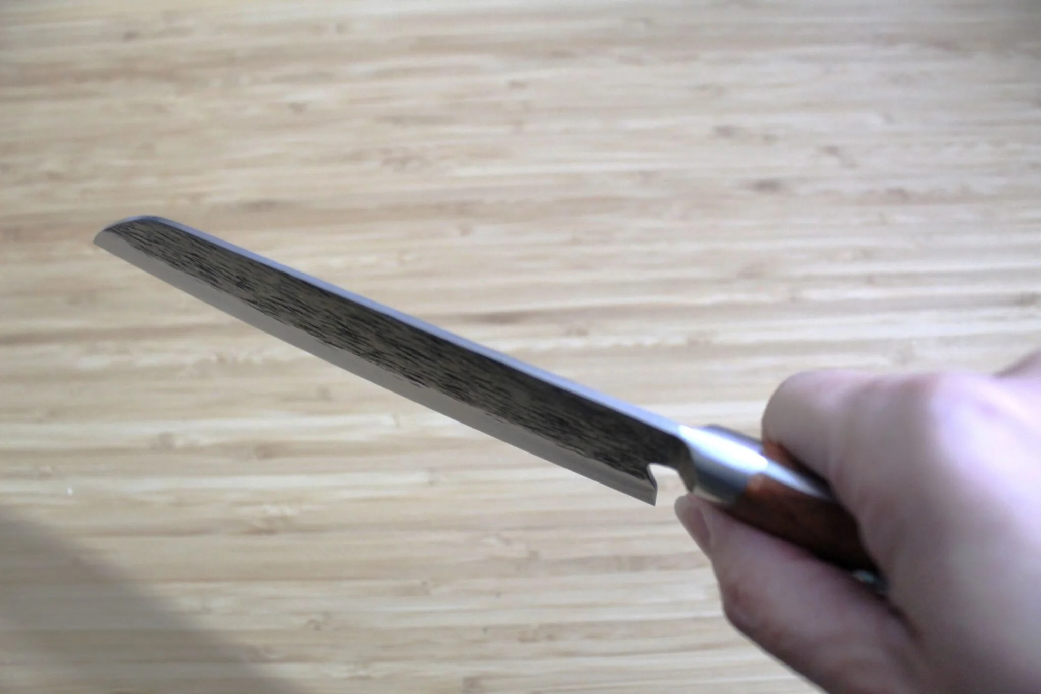 Isamitsu Shirogami #1 / White Steel #1 Santoku 180 mm Maple Handle - Image 8