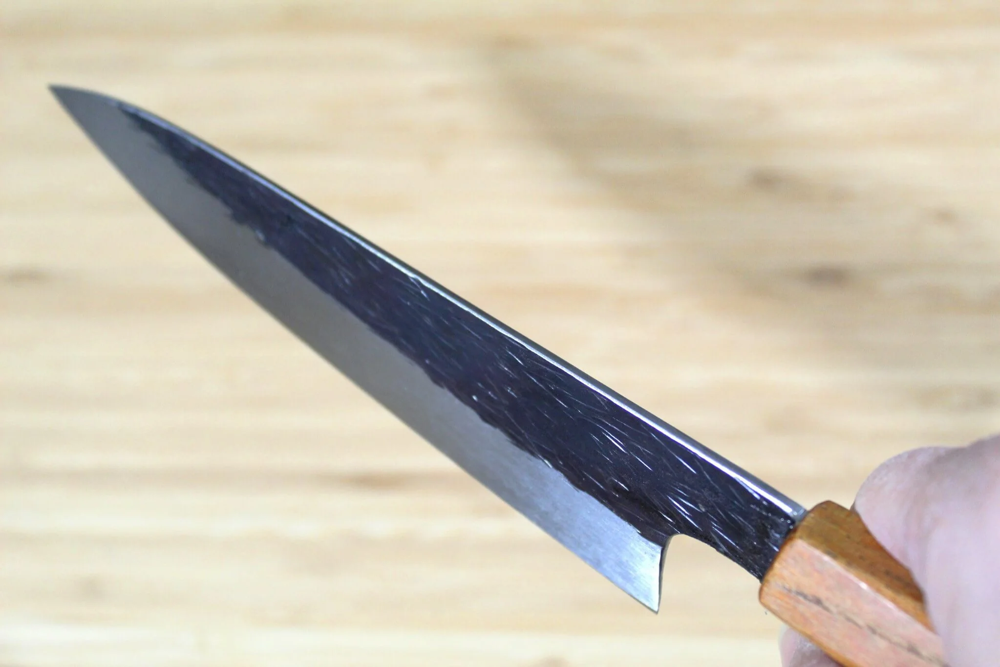Isamitsu Shirogami #1 / White Steel #1 Petty 120 mm (4.7") / 150 mm (5.9") Keyaki Handle - Image 10
