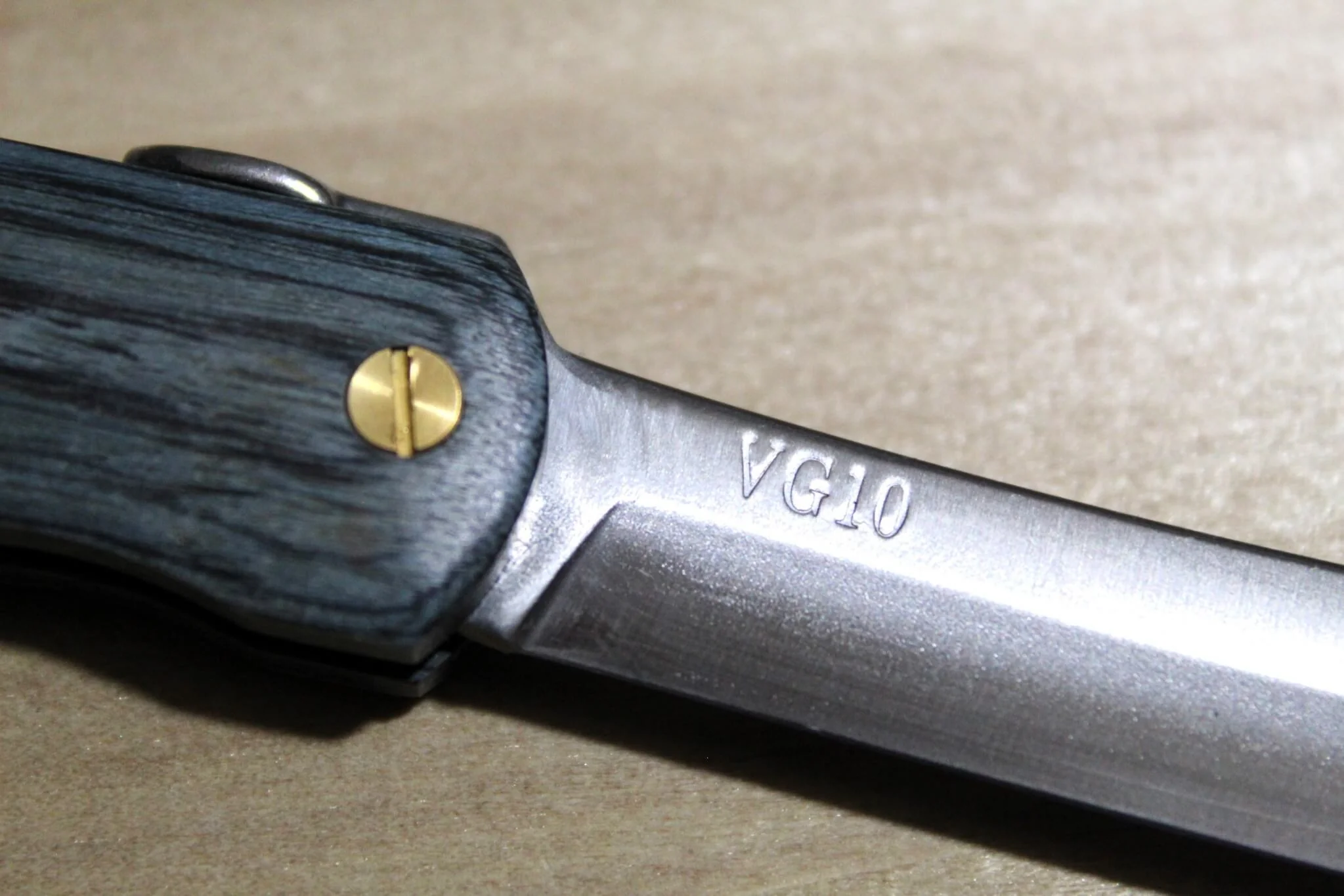 Higonokami Woody VG-10 Folding Pocket Knife Sora (Blue) - Image 4