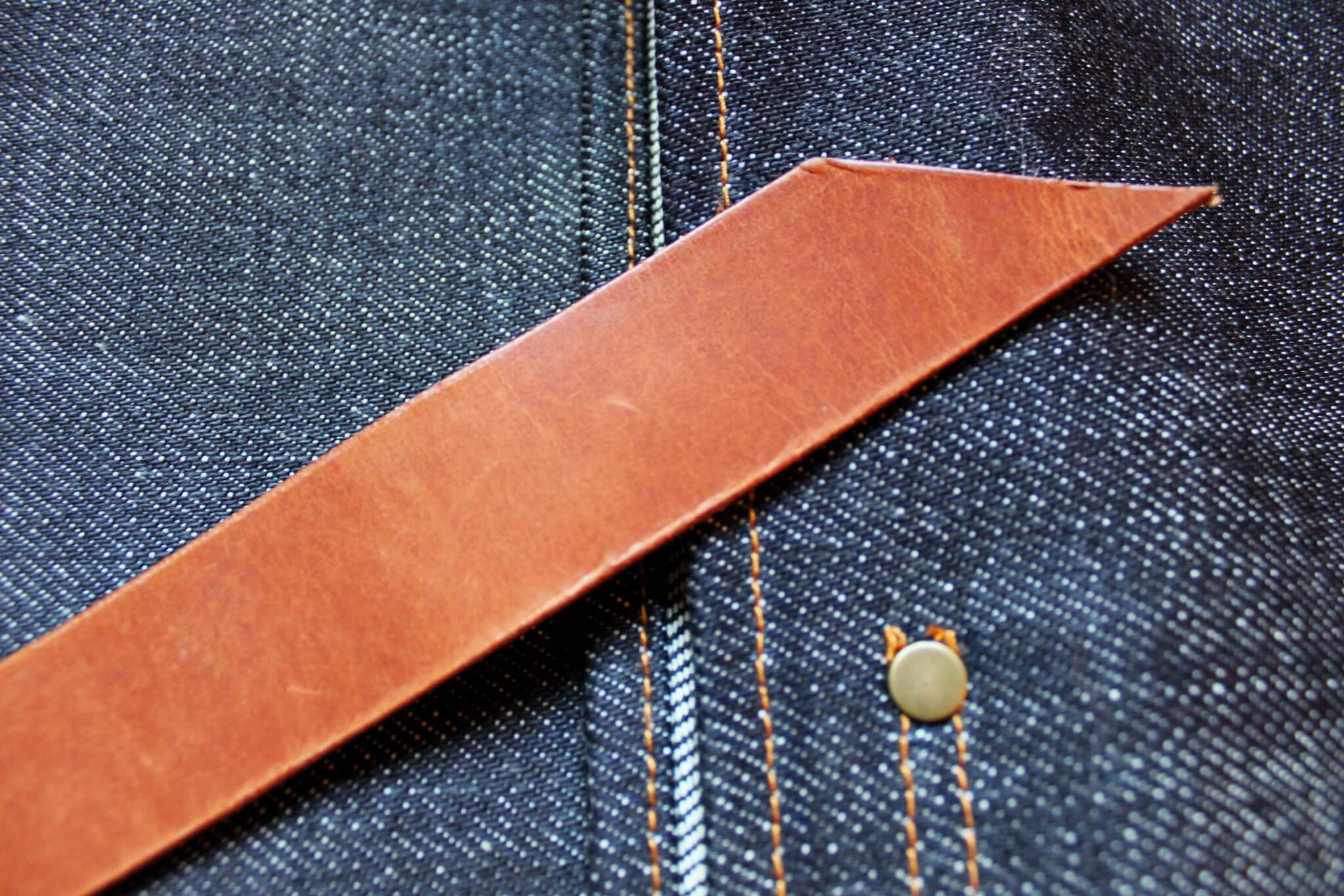 Kaneshige Hamono Handmade Denim and Leather Knife Roll - Image 11
