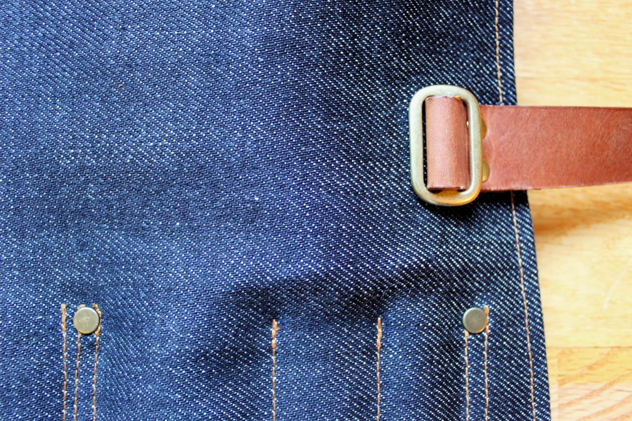 Kaneshige Hamono Handmade Denim and Leather Knife Roll - Image 12