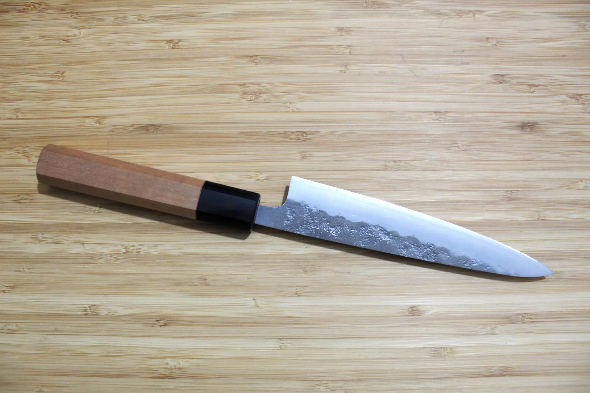 Kaneshige Hamono Ginsan Nashiji Petty Knife 150 mm (5.9") Cherry Handle - Image 5