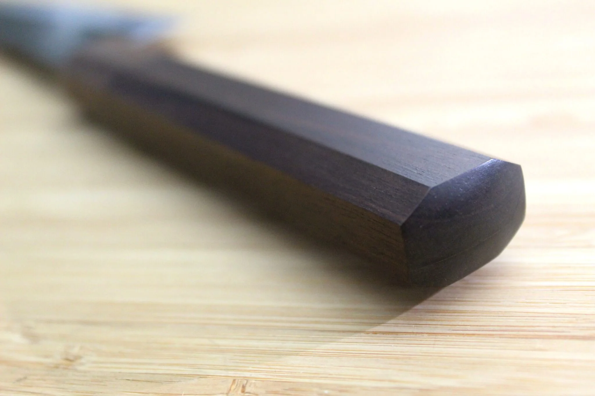 Kaneshige Hamono Kurouchi Aoniko Gyuto Knife 210 mm (8.2") Khii Ebony Handle - Image 9